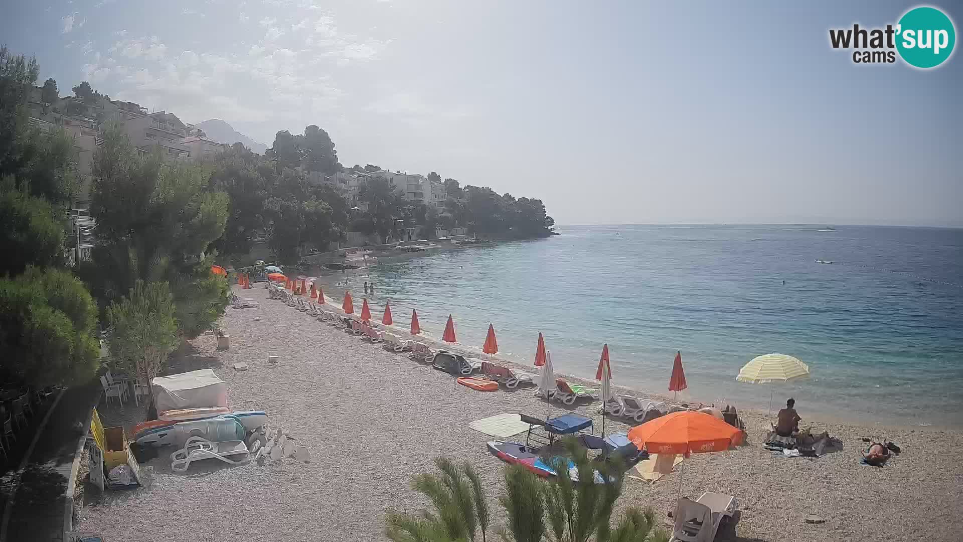 Webcam Playa Lučica Brela – Vista en directo de la costa adriática