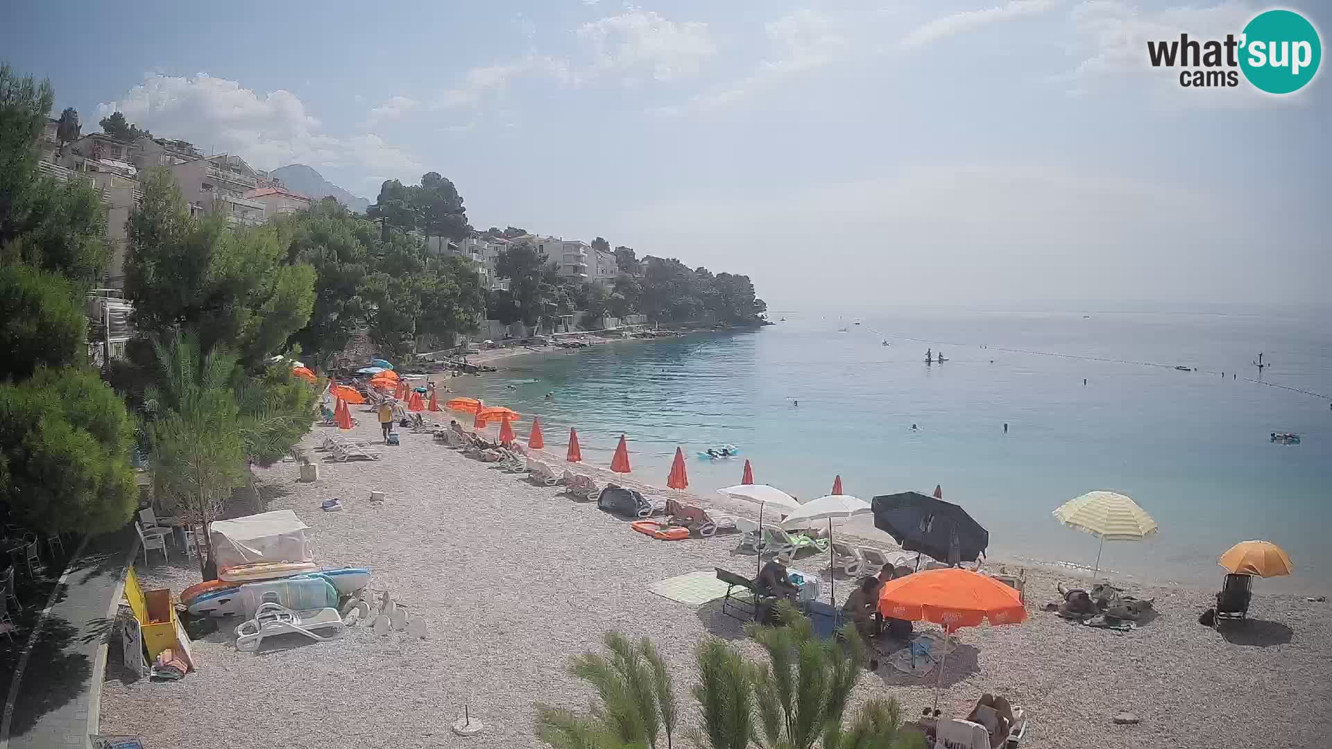 Webcam Playa Lučica Brela – Vista en directo de la costa adriática