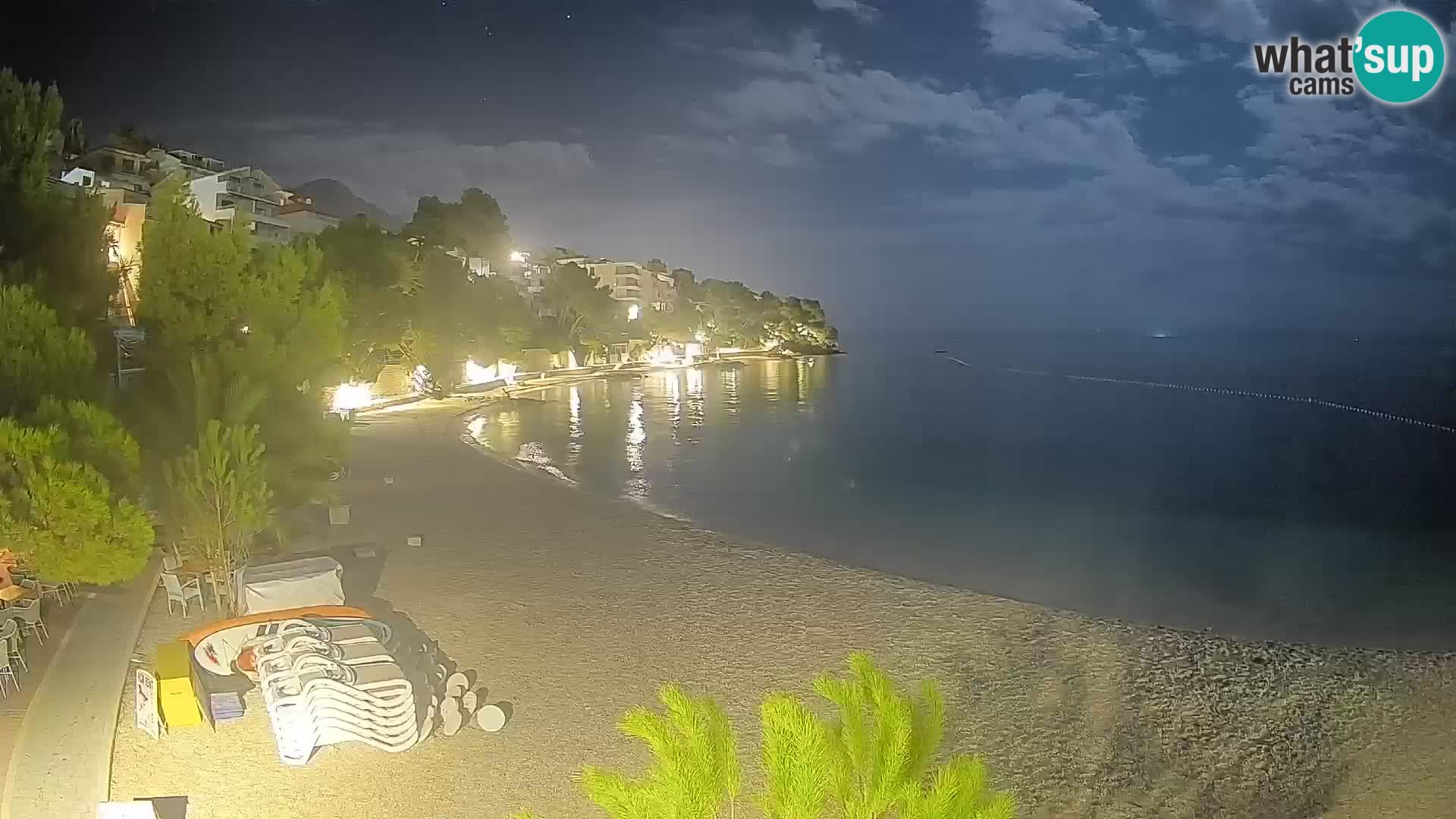 Webcam Playa Lučica Brela – Vista en directo de la costa adriática