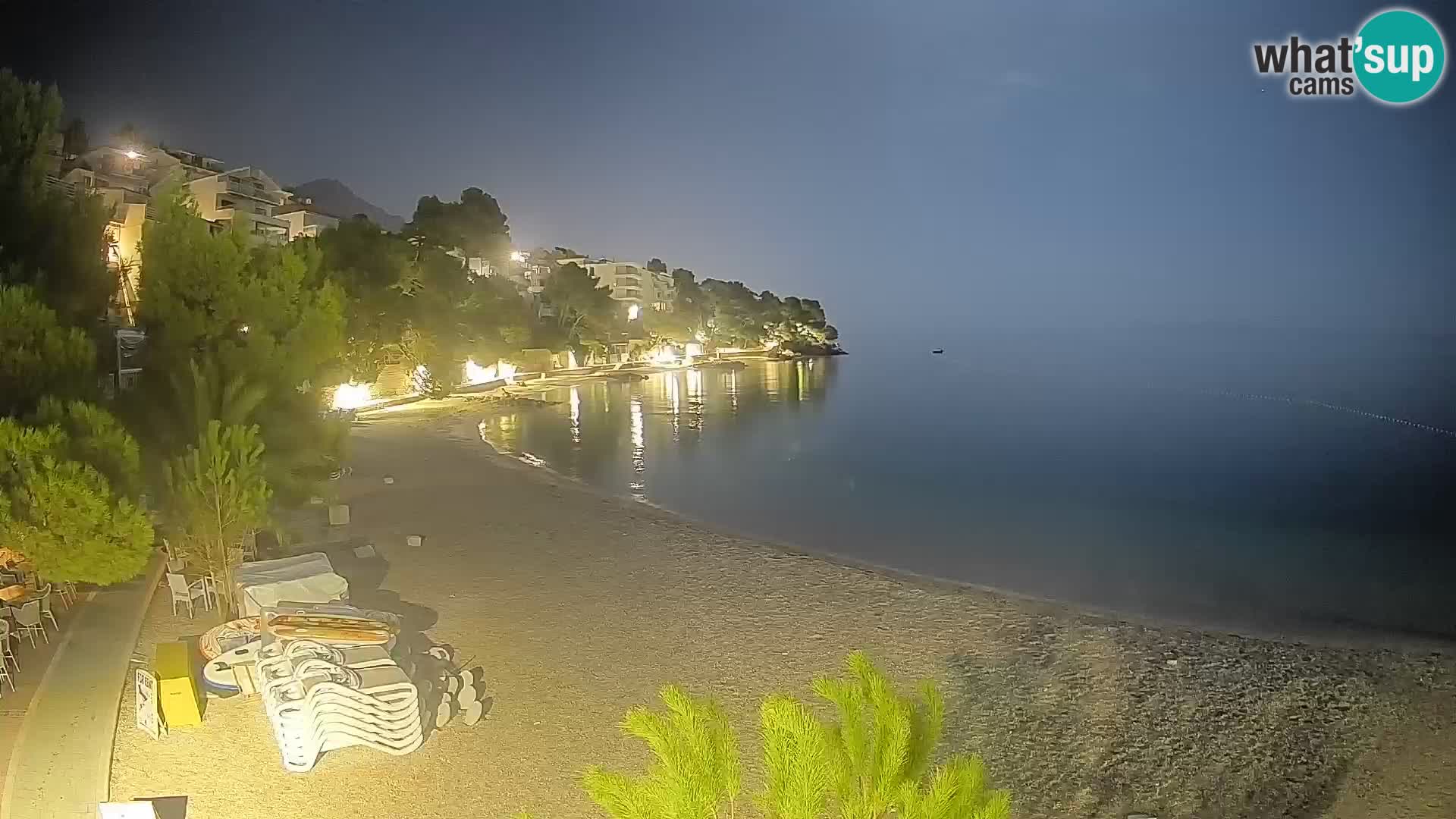 Webcam Spiaggia Lučica Brela – Vista live sulla costa adriatica