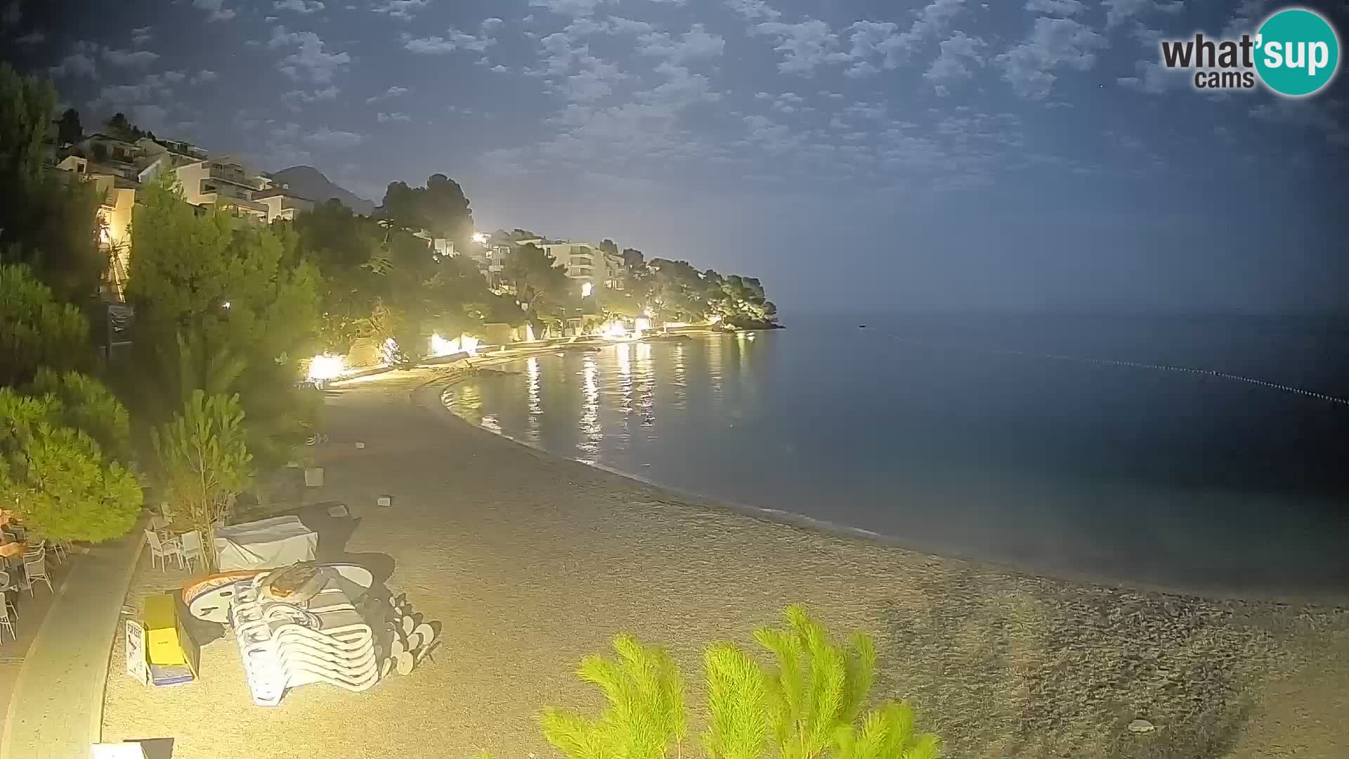 Webcam Plage Lučica Brela – Vue en direct sur la côte adriatique