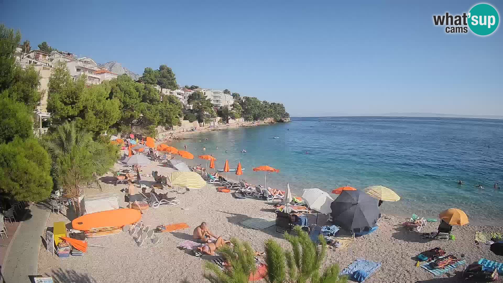 Webcam Lučica Beach Brela – Live View from the Adriatic Coast