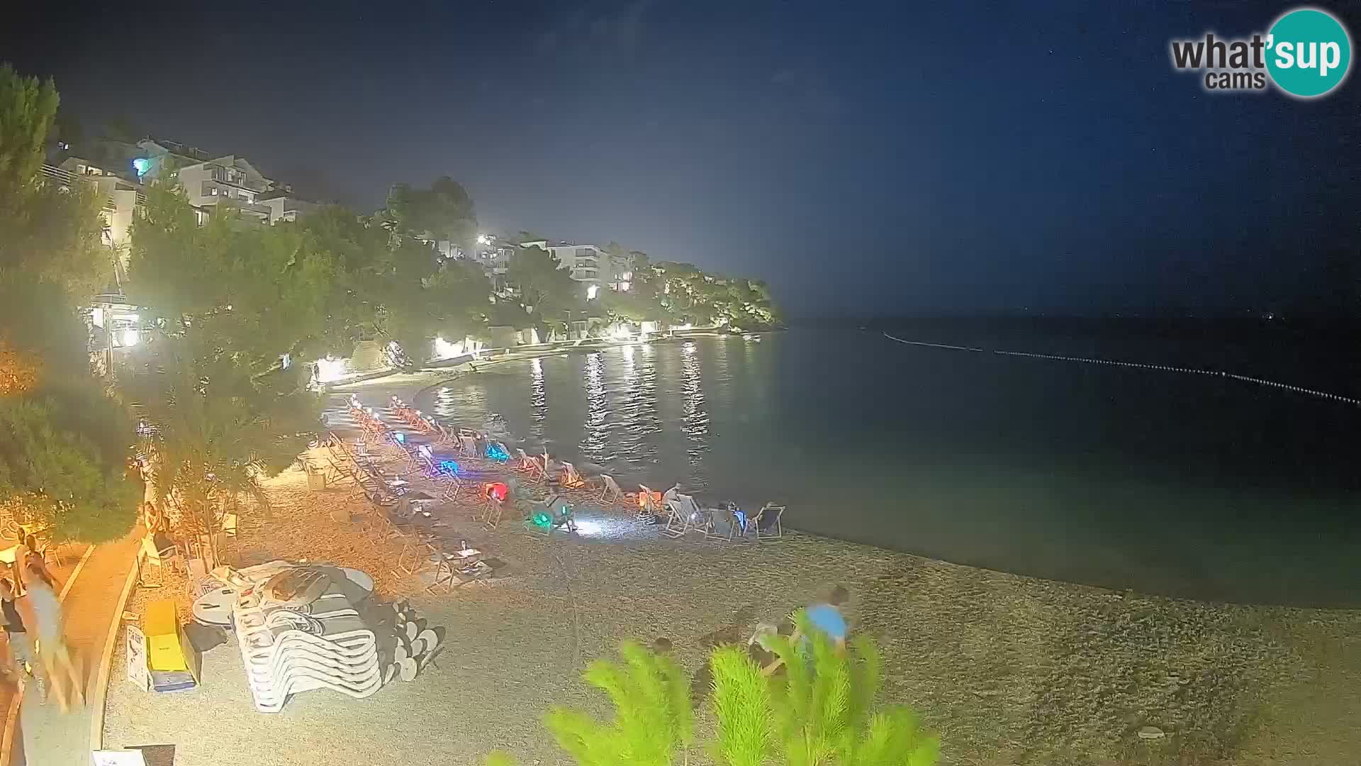 Web kamera Plaža Lučica Brela – Pogled uživo na jadransku obalu