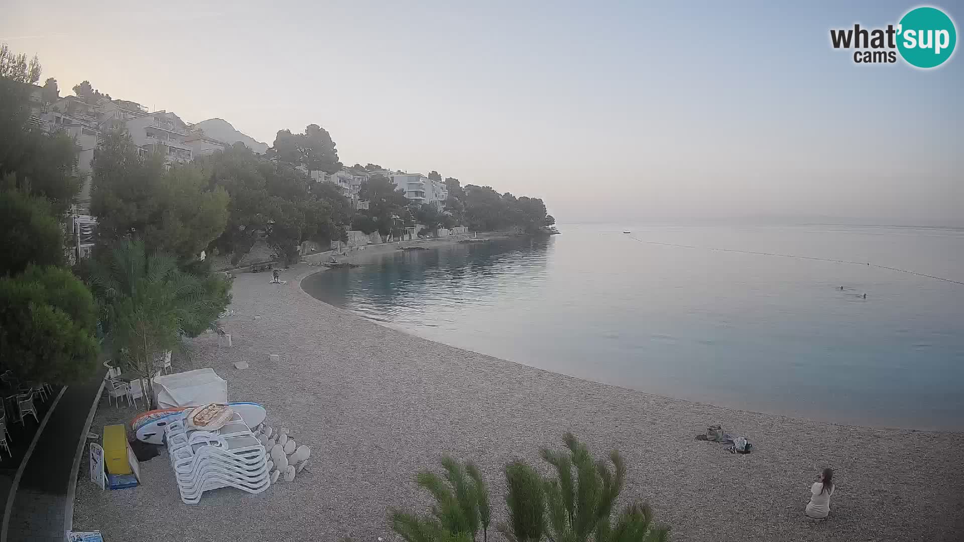 Webcam Spiaggia Lučica Brela – Vista live sulla costa adriatica