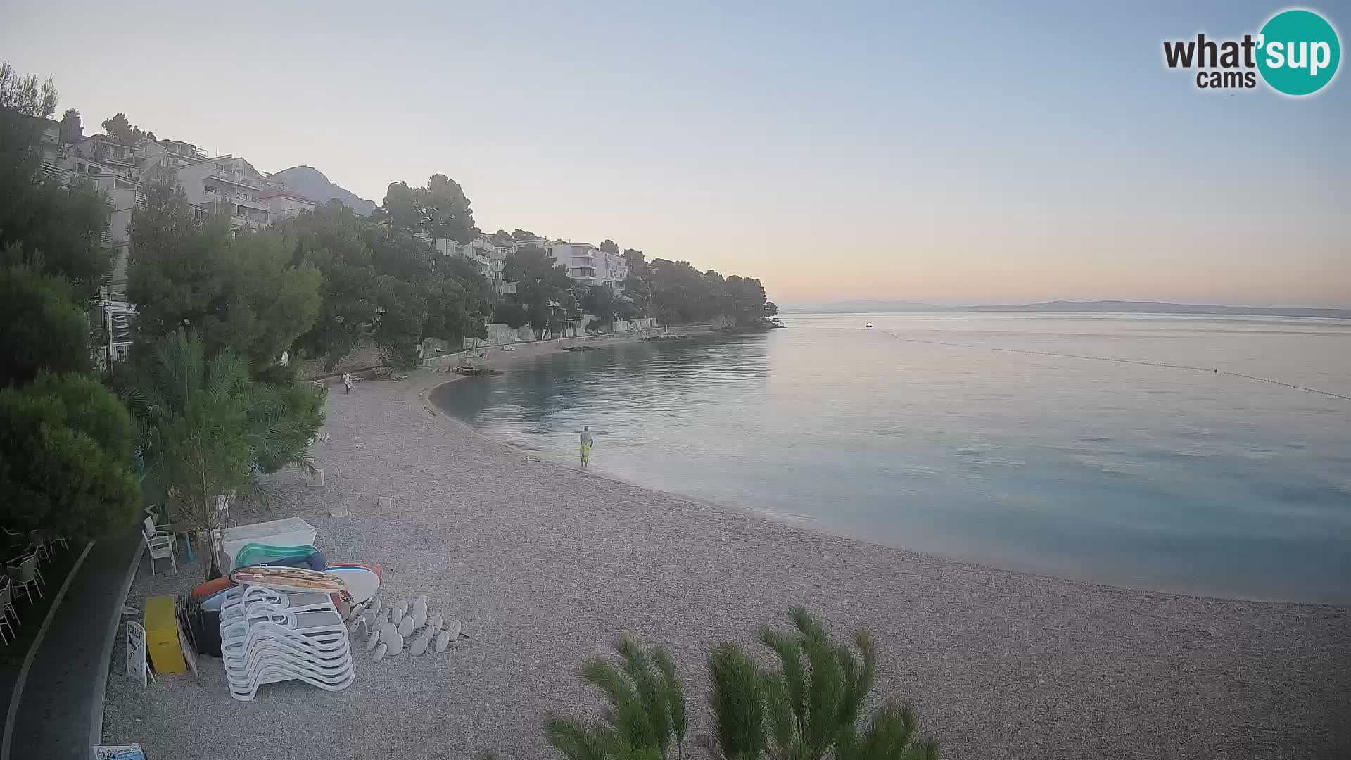 Webcam Playa Lučica Brela – Vista en directo de la costa adriática