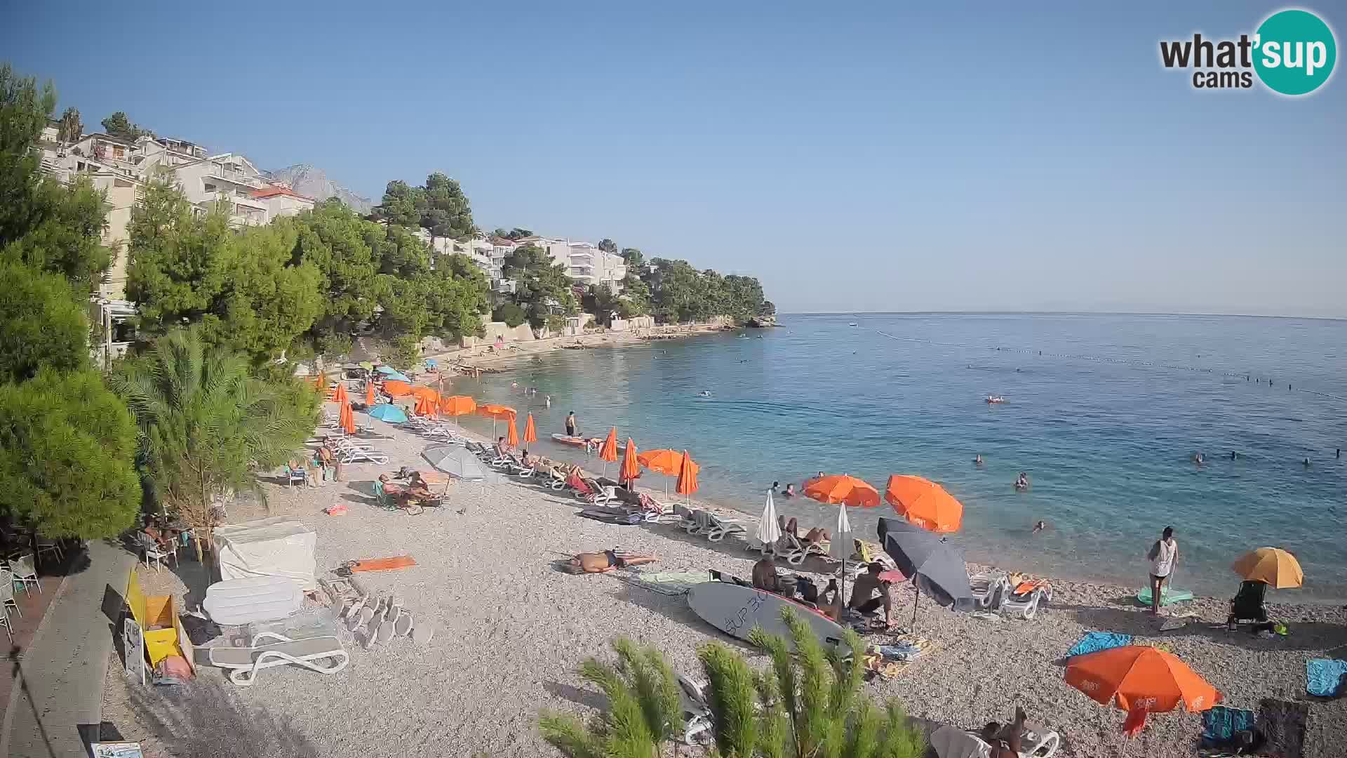Webcam Playa Lučica Brela – Vista en directo de la costa adriática