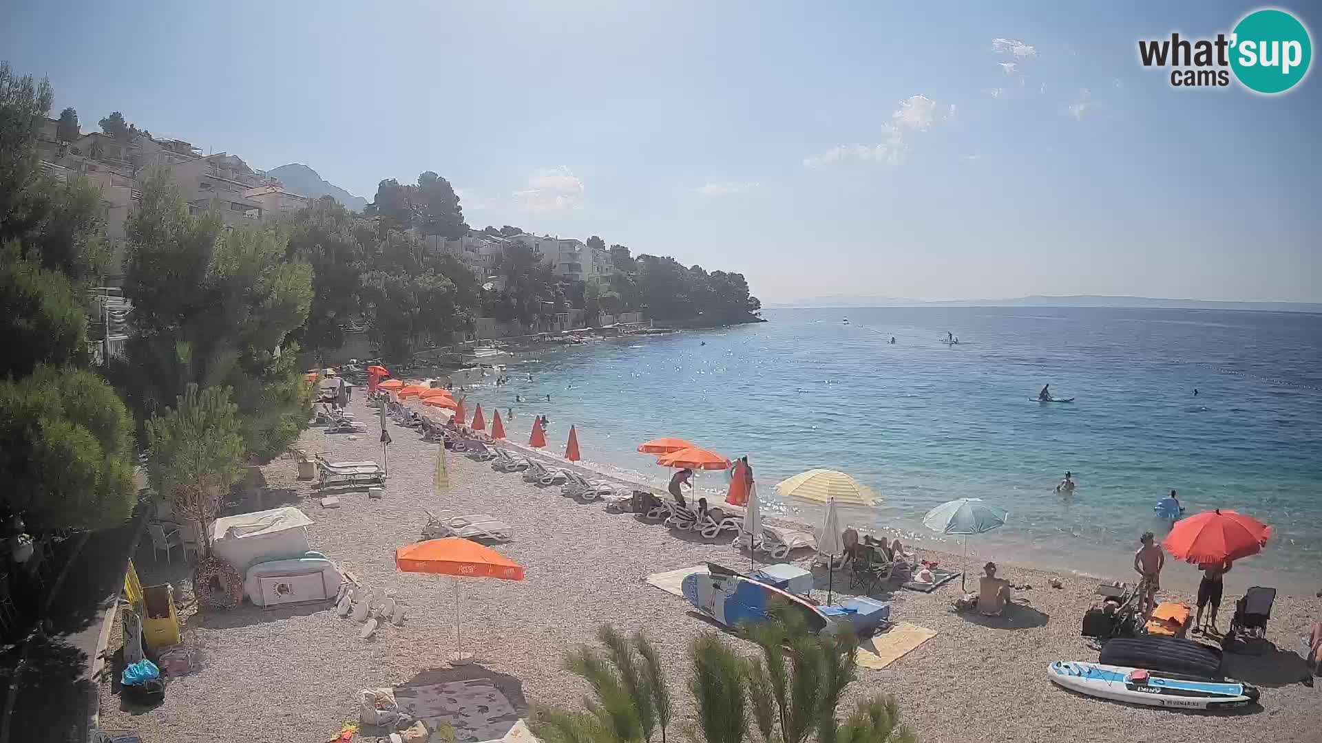 Webcam Lučica Beach Brela – Live View from the Adriatic Coast