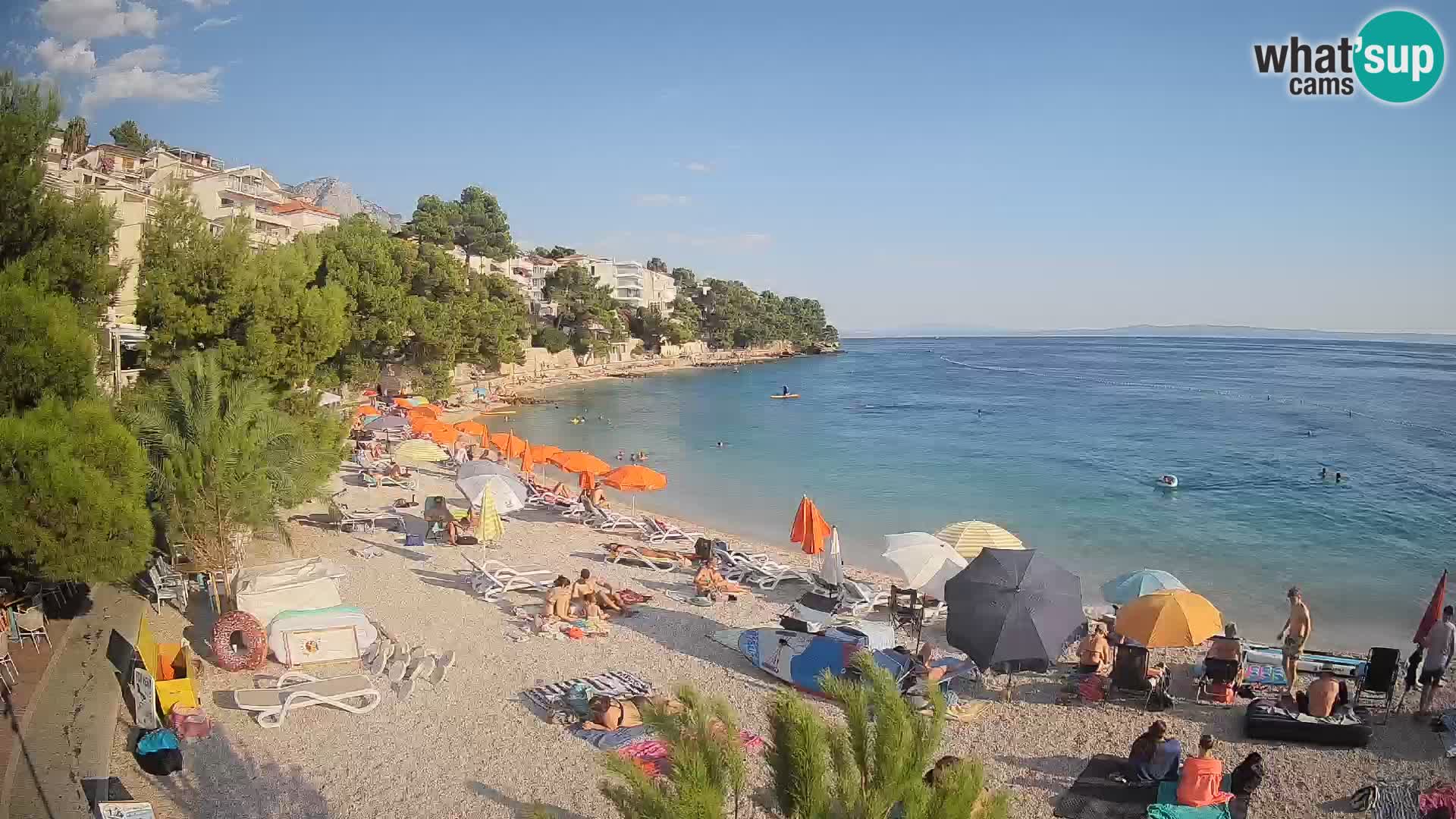 Webcam Lučica Beach Brela – Live View from the Adriatic Coast