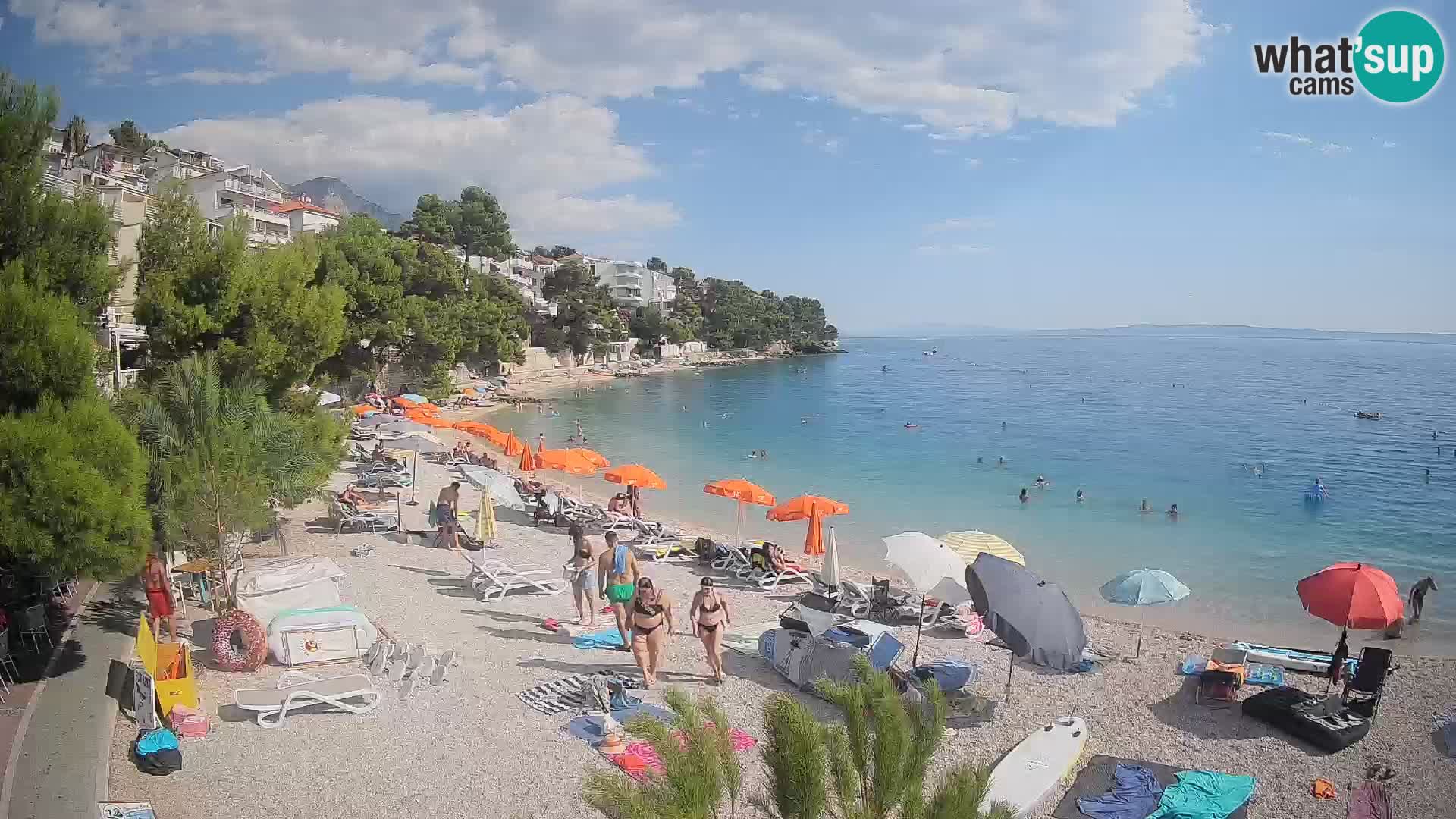 Webcam Lučica Beach Brela – Live View from the Adriatic Coast