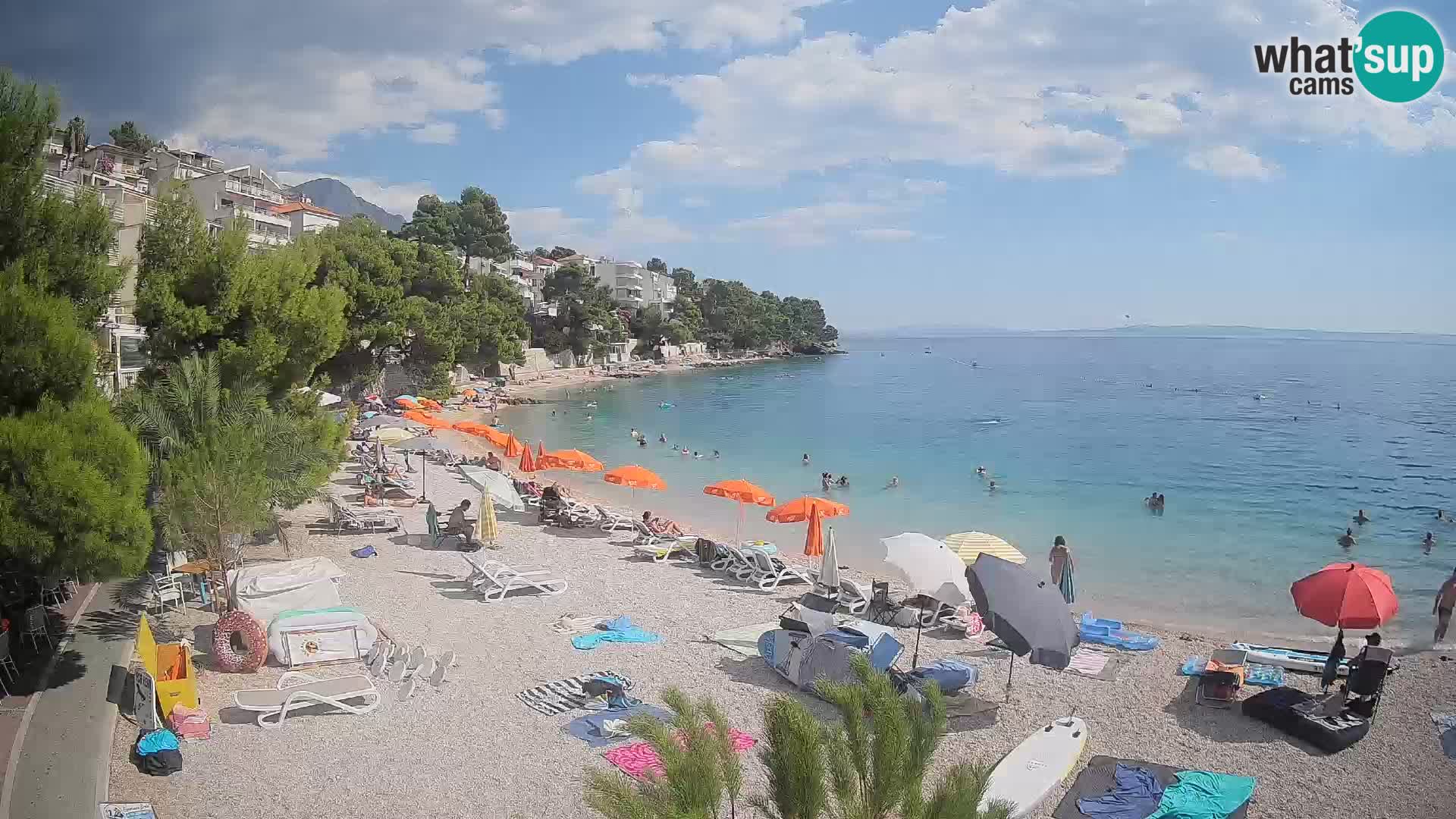 Webcam Lučica Beach Brela – Live View from the Adriatic Coast