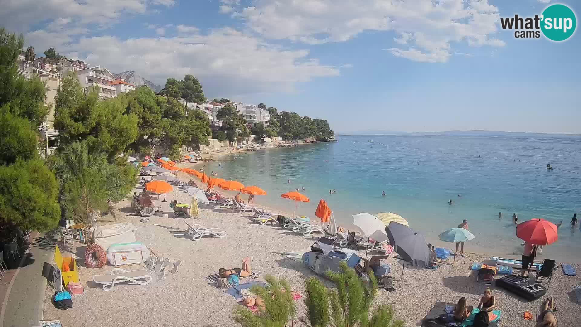 Webcam Playa Lučica Brela – Vista en directo de la costa adriática