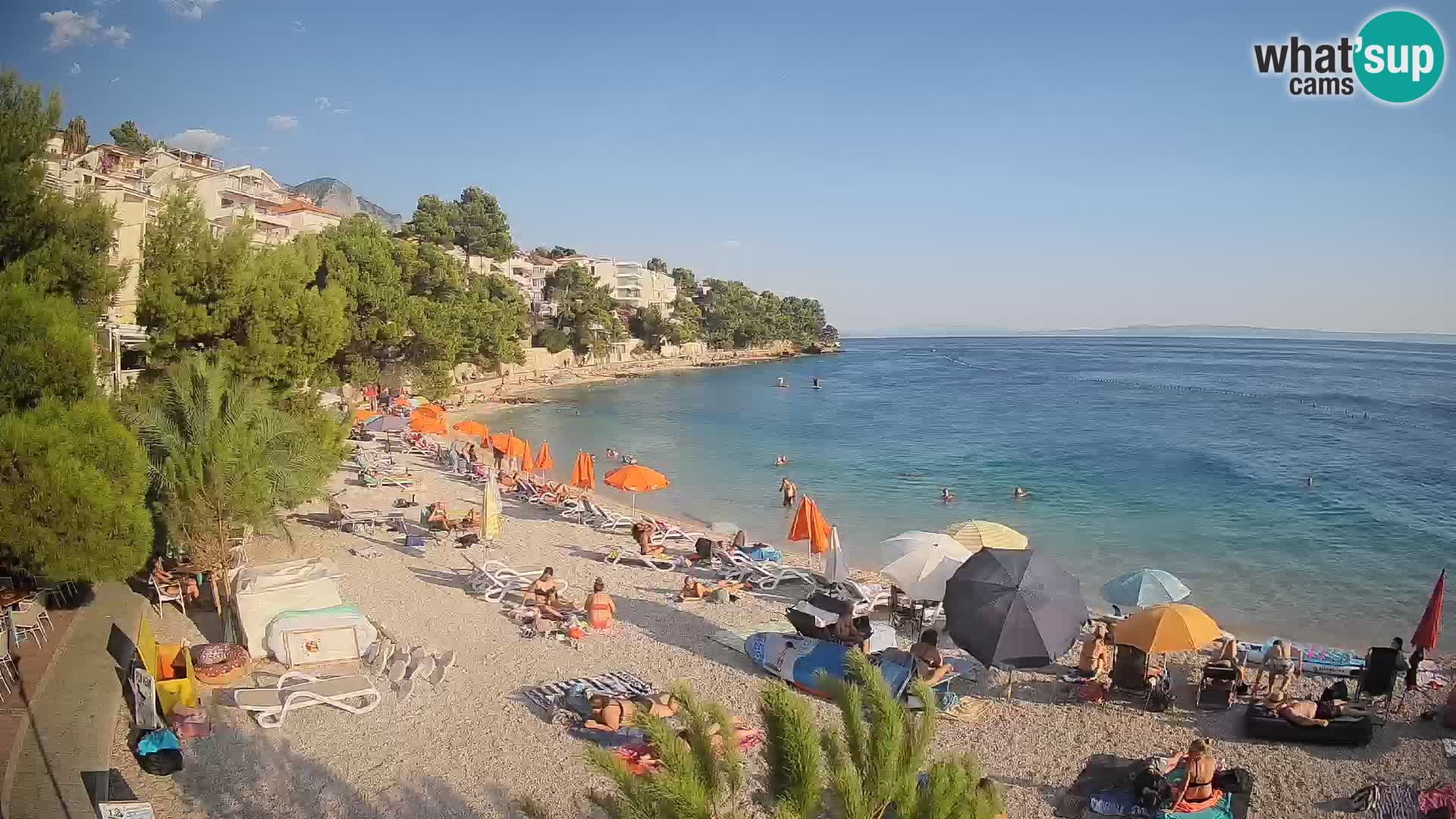 Webcam Lučica Beach Brela – Live View from the Adriatic Coast