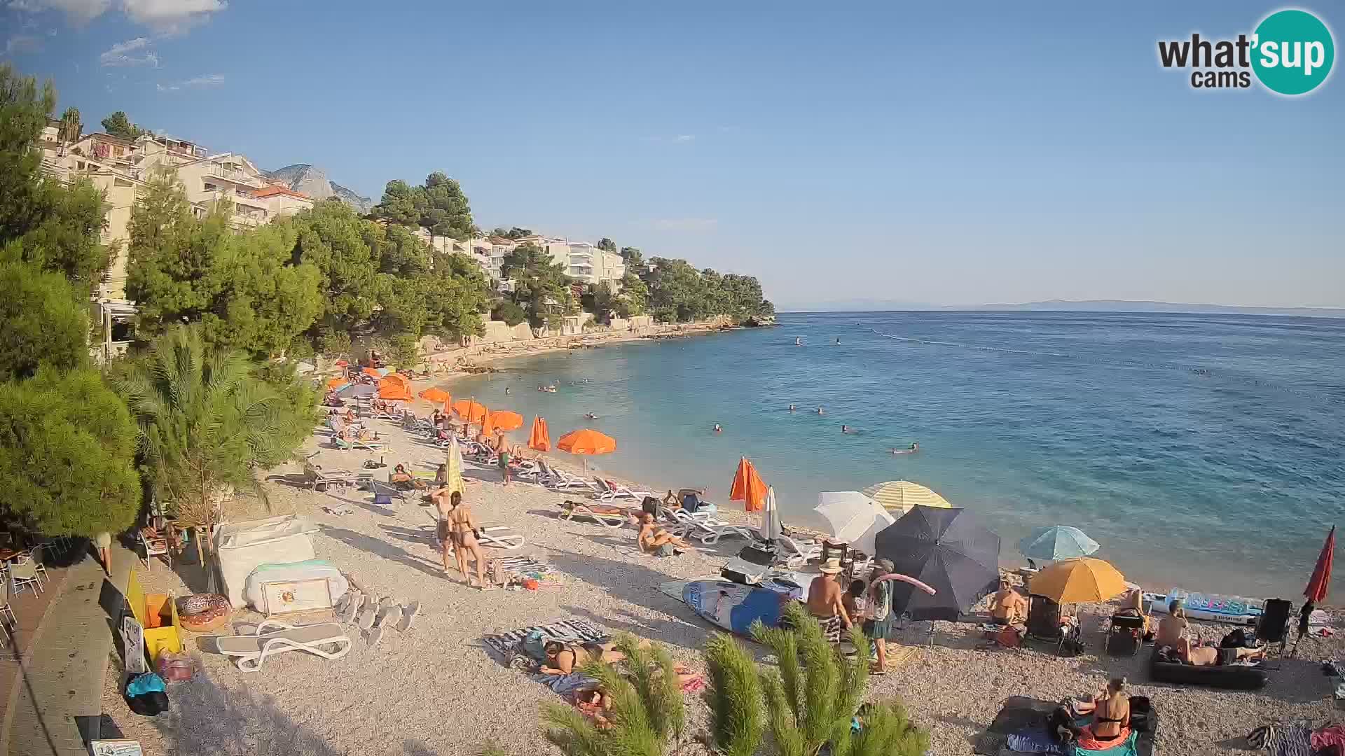 Webcam Spiaggia Lučica Brela – Vista live sulla costa adriatica