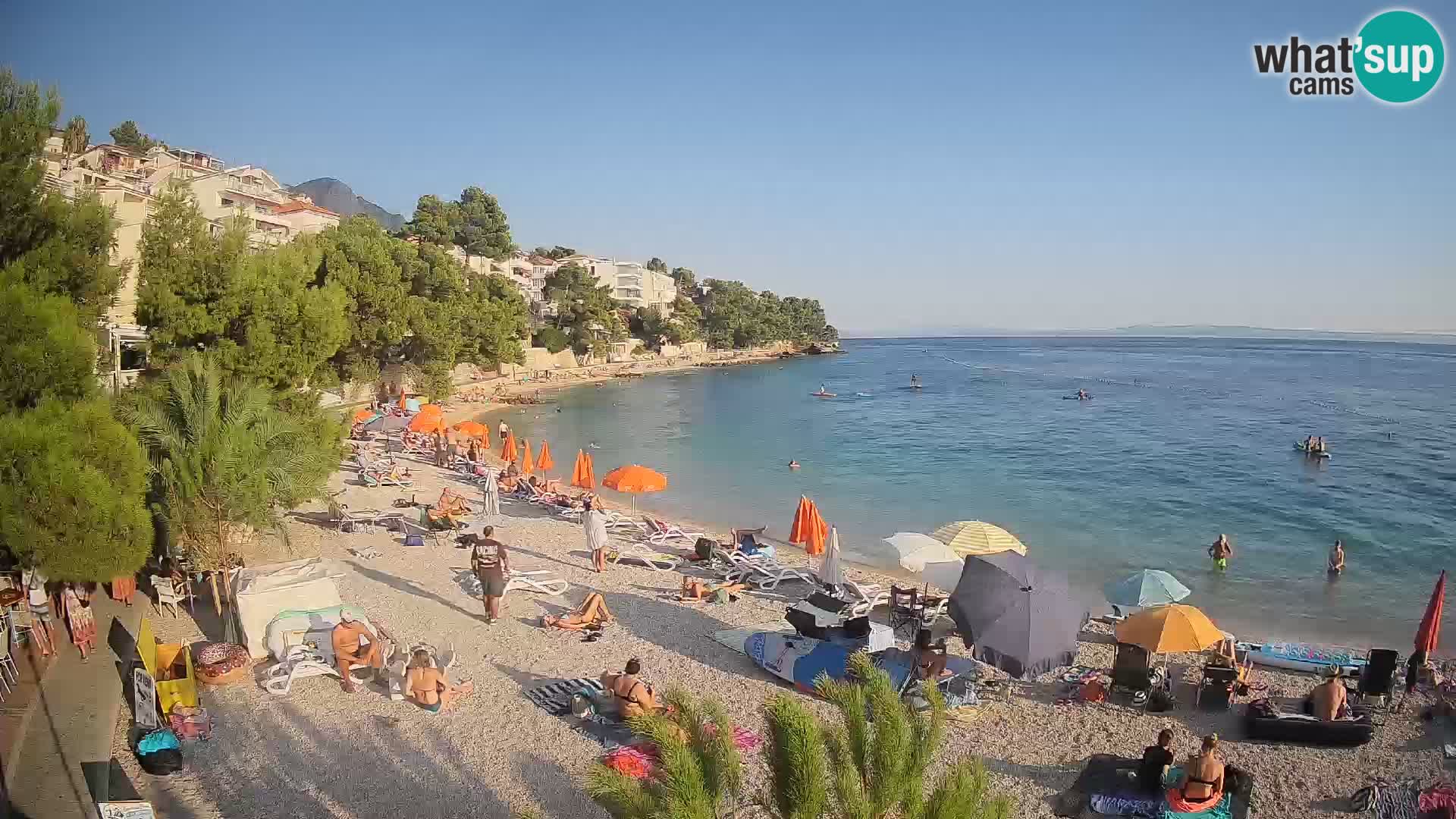 Webcam Lučica Beach Brela – Live View from the Adriatic Coast