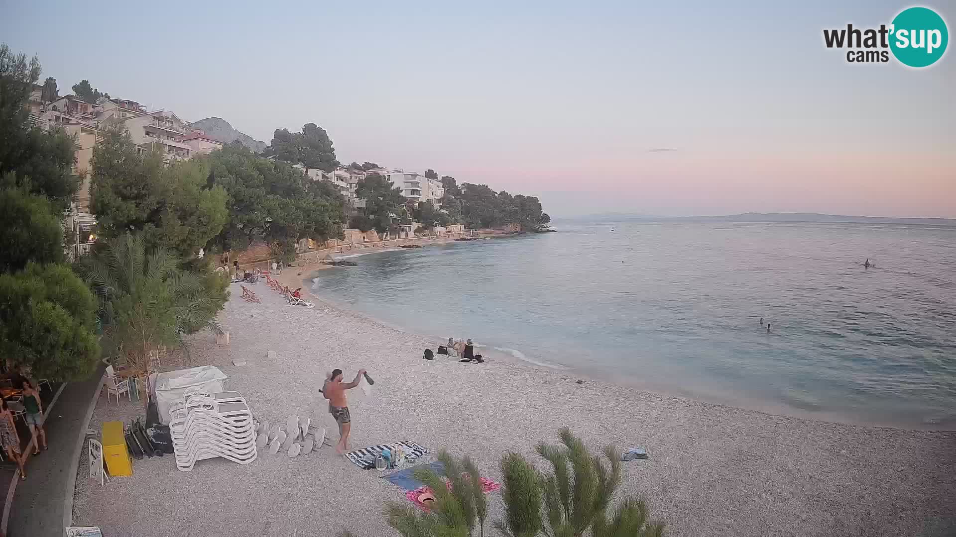 Webcam Playa Lučica Brela – Vista en directo de la costa adriática