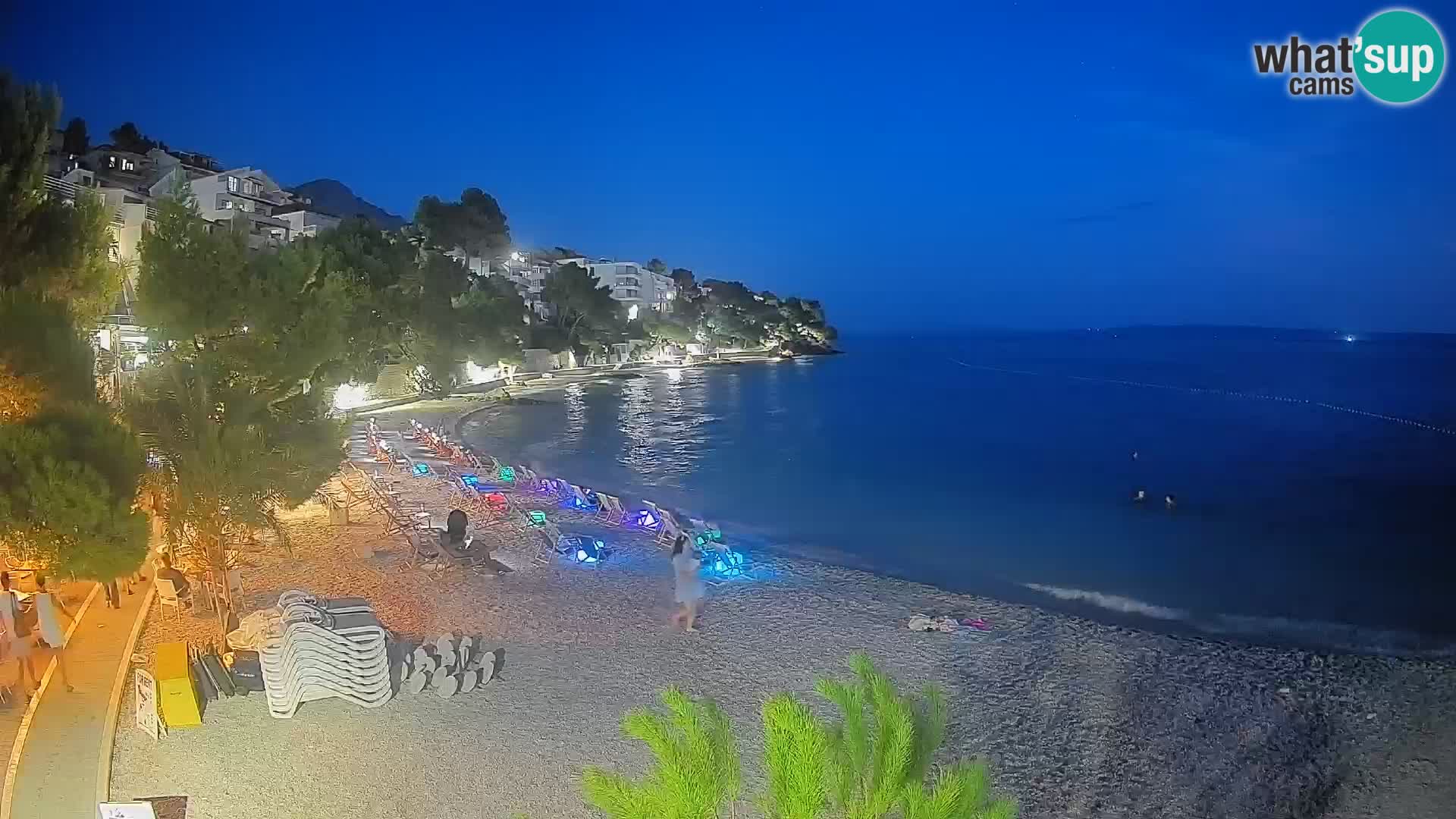 Webcam Playa Lučica Brela – Vista en directo de la costa adriática