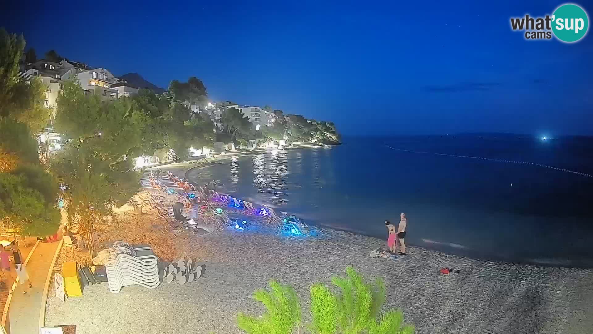 Webcam Spiaggia Lučica Brela – Vista live sulla costa adriatica