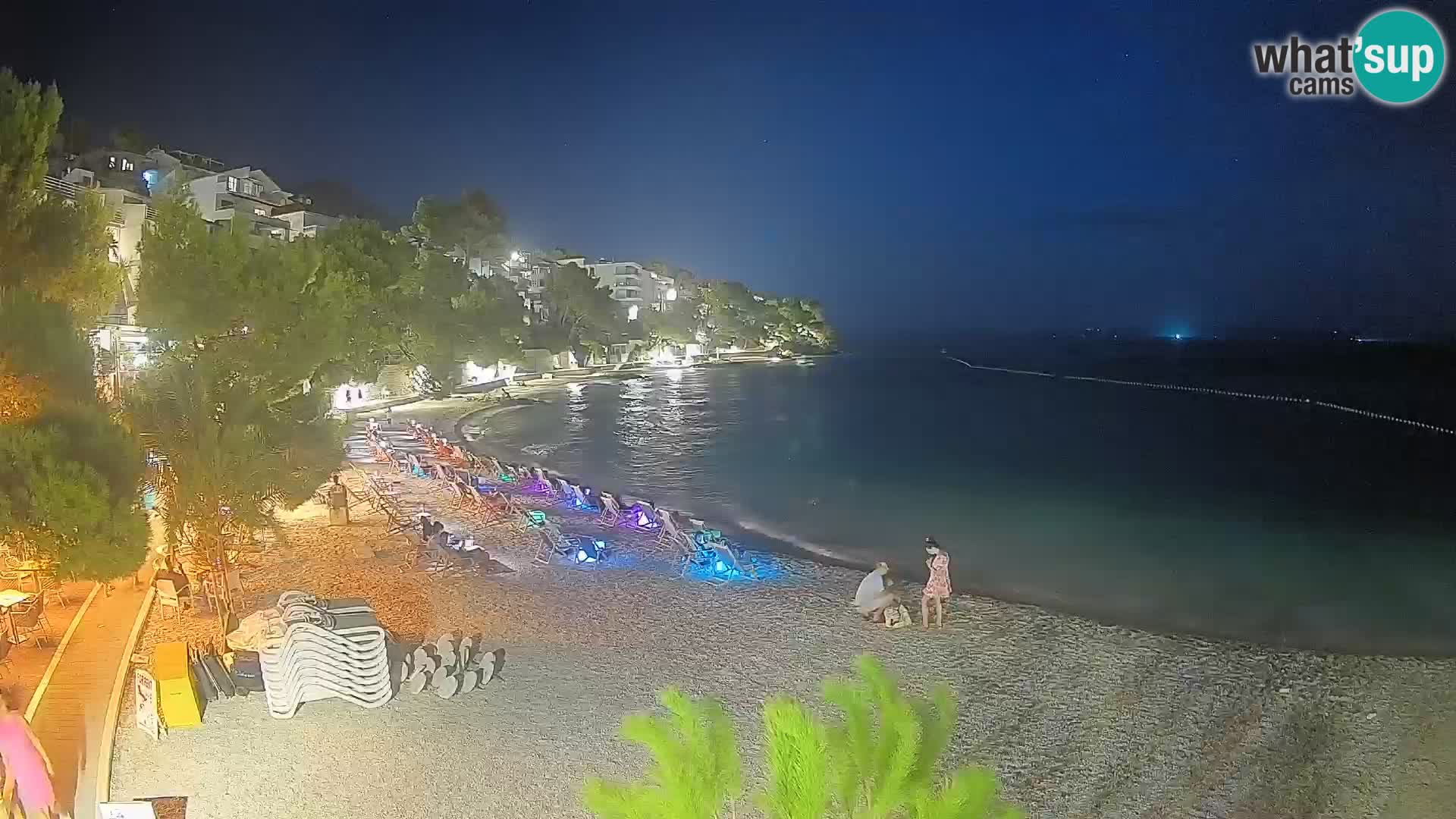 Webcam Plage Lučica Brela – Vue en direct sur la côte adriatique