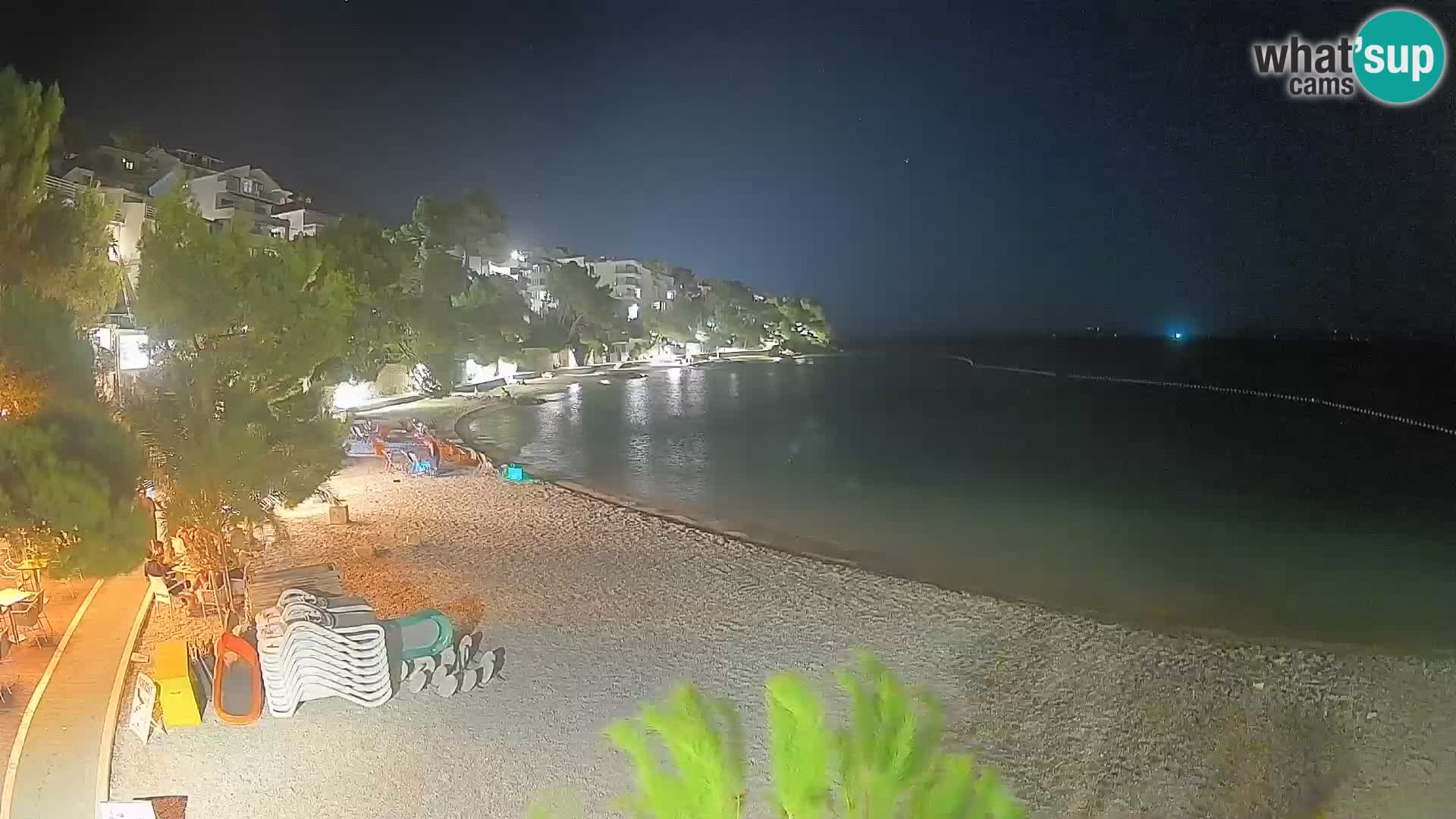 Webcam Spiaggia Lučica Brela – Vista live sulla costa adriatica