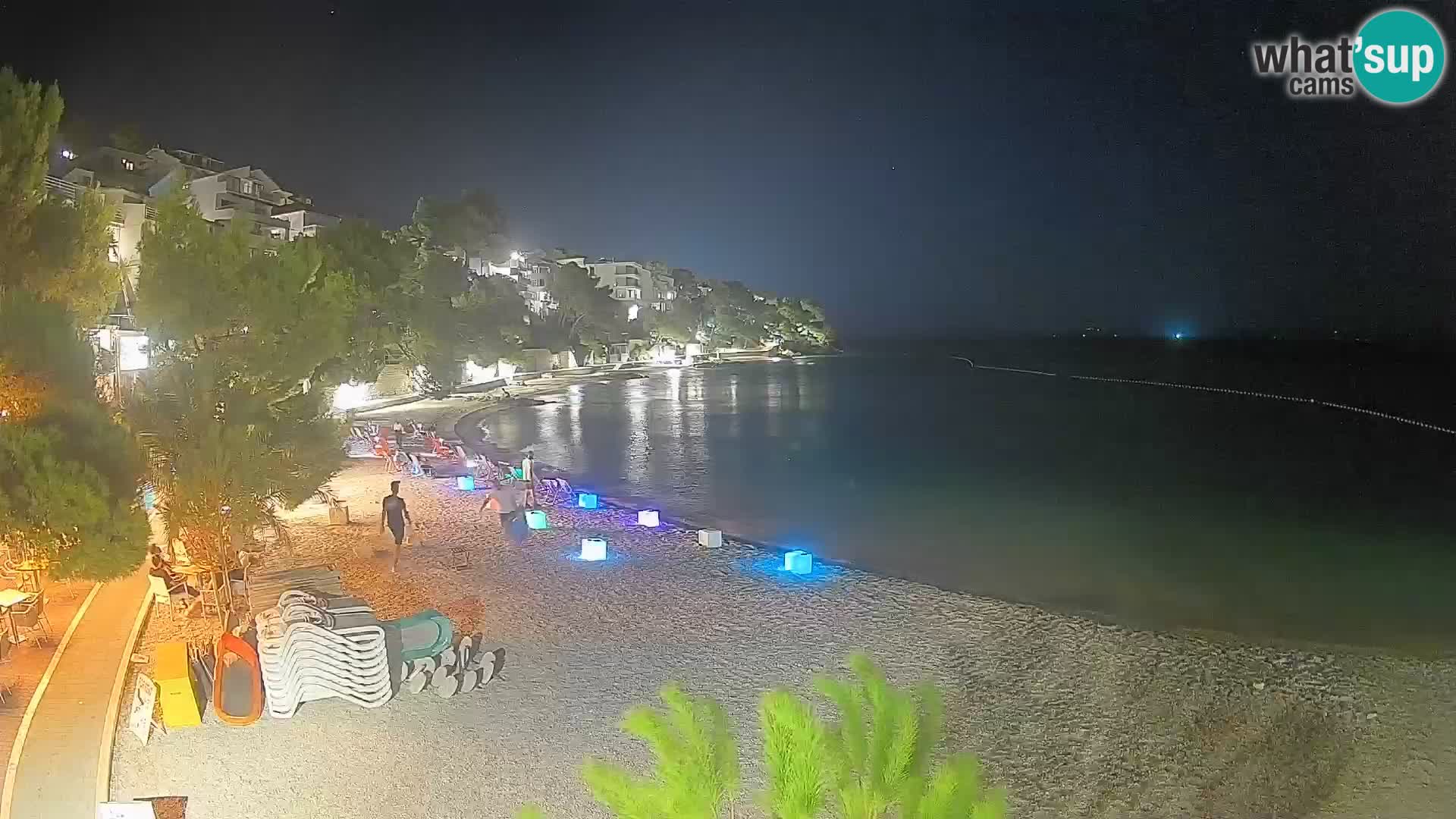 Spletna kamera Plaža Lučica Brela – Pogled v živo na Jadransko obalo