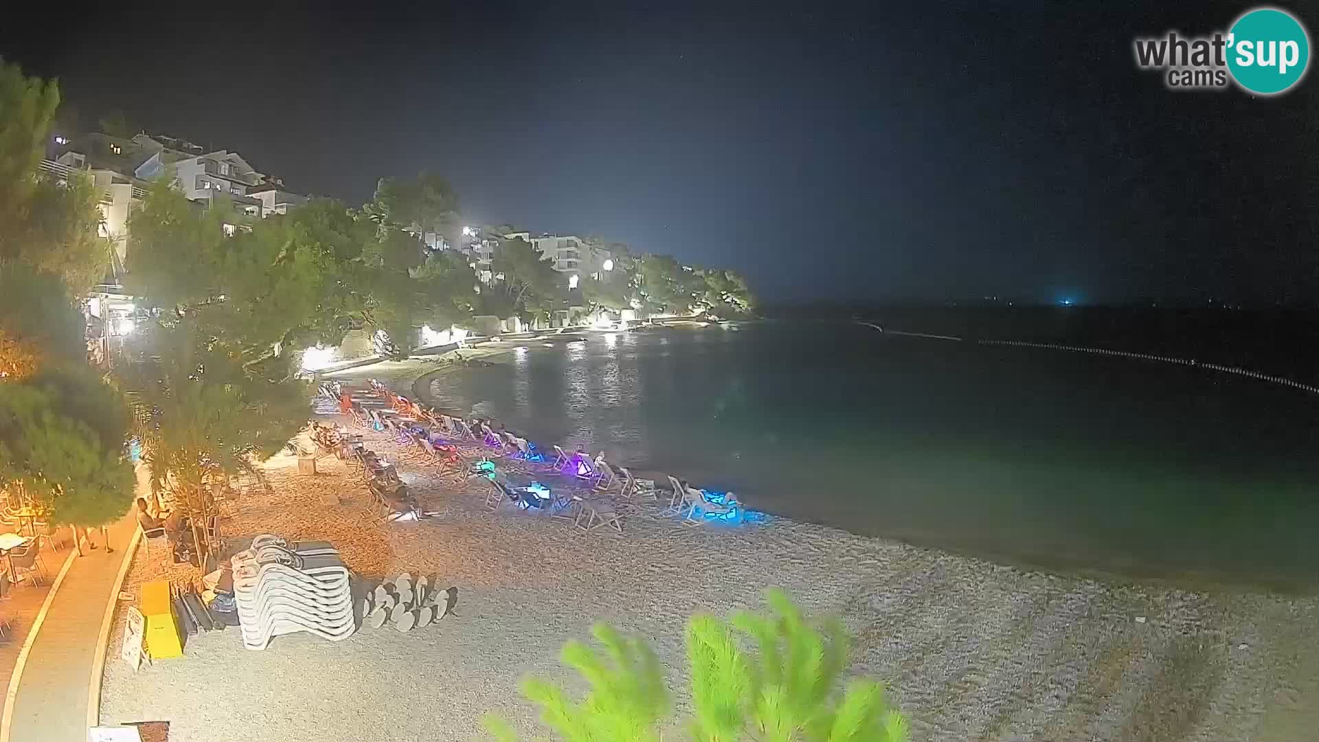 Webcam Spiaggia Lučica Brela – Vista live sulla costa adriatica