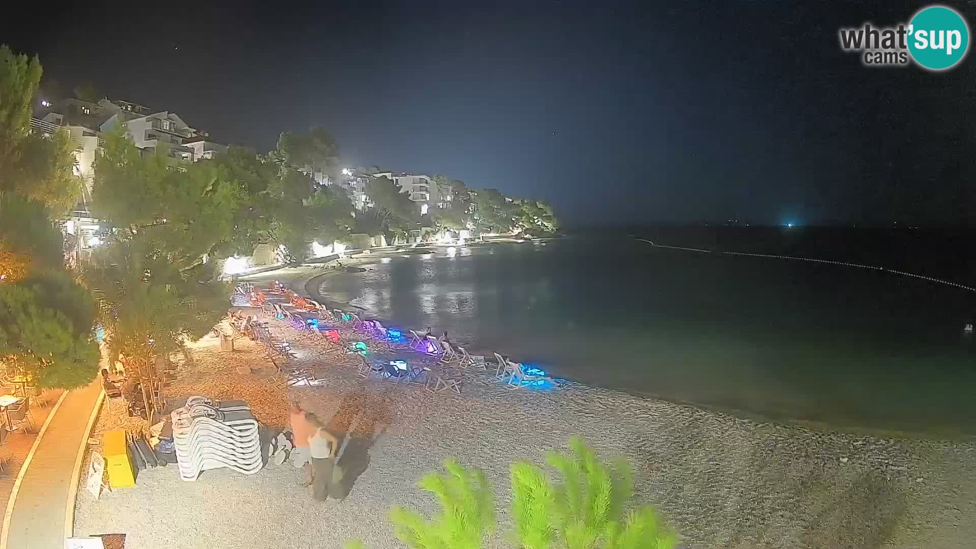 Web kamera Plaža Lučica Brela – Pogled uživo na jadransku obalu
