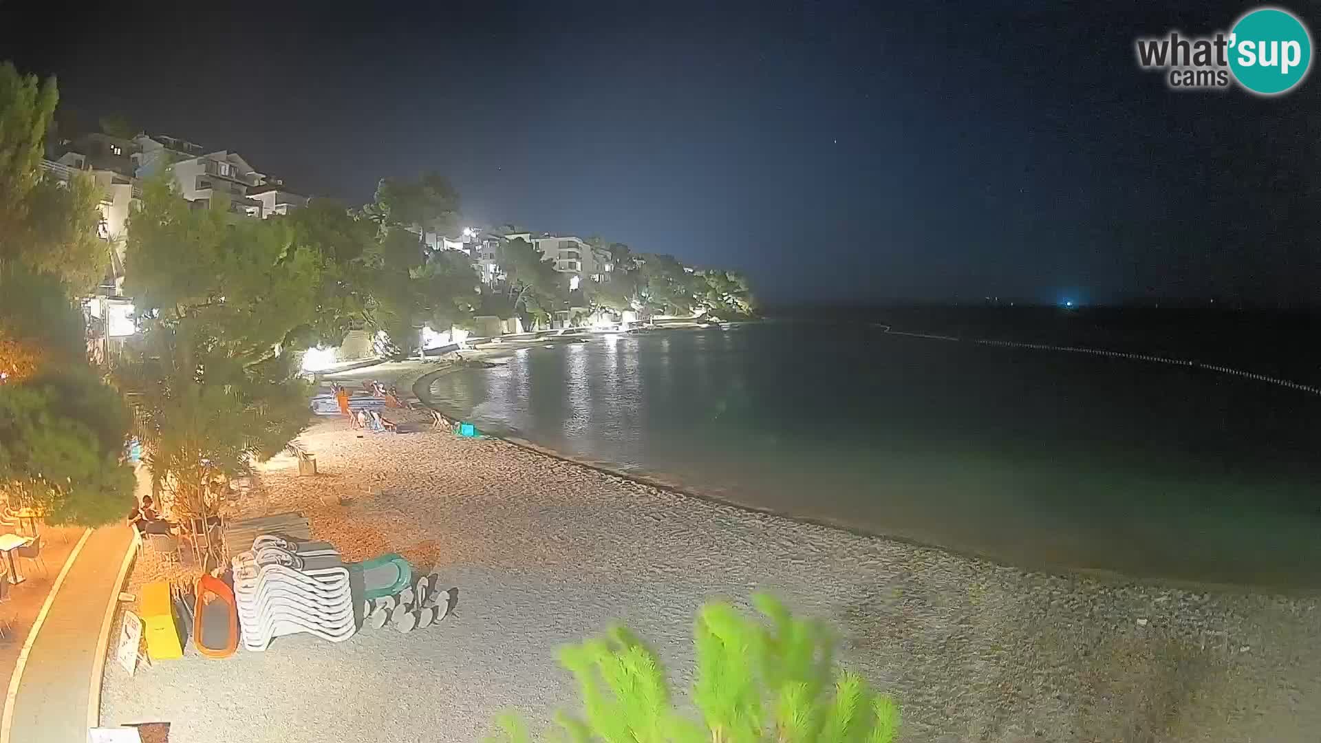 Spletna kamera Plaža Lučica Brela – Pogled v živo na Jadransko obalo
