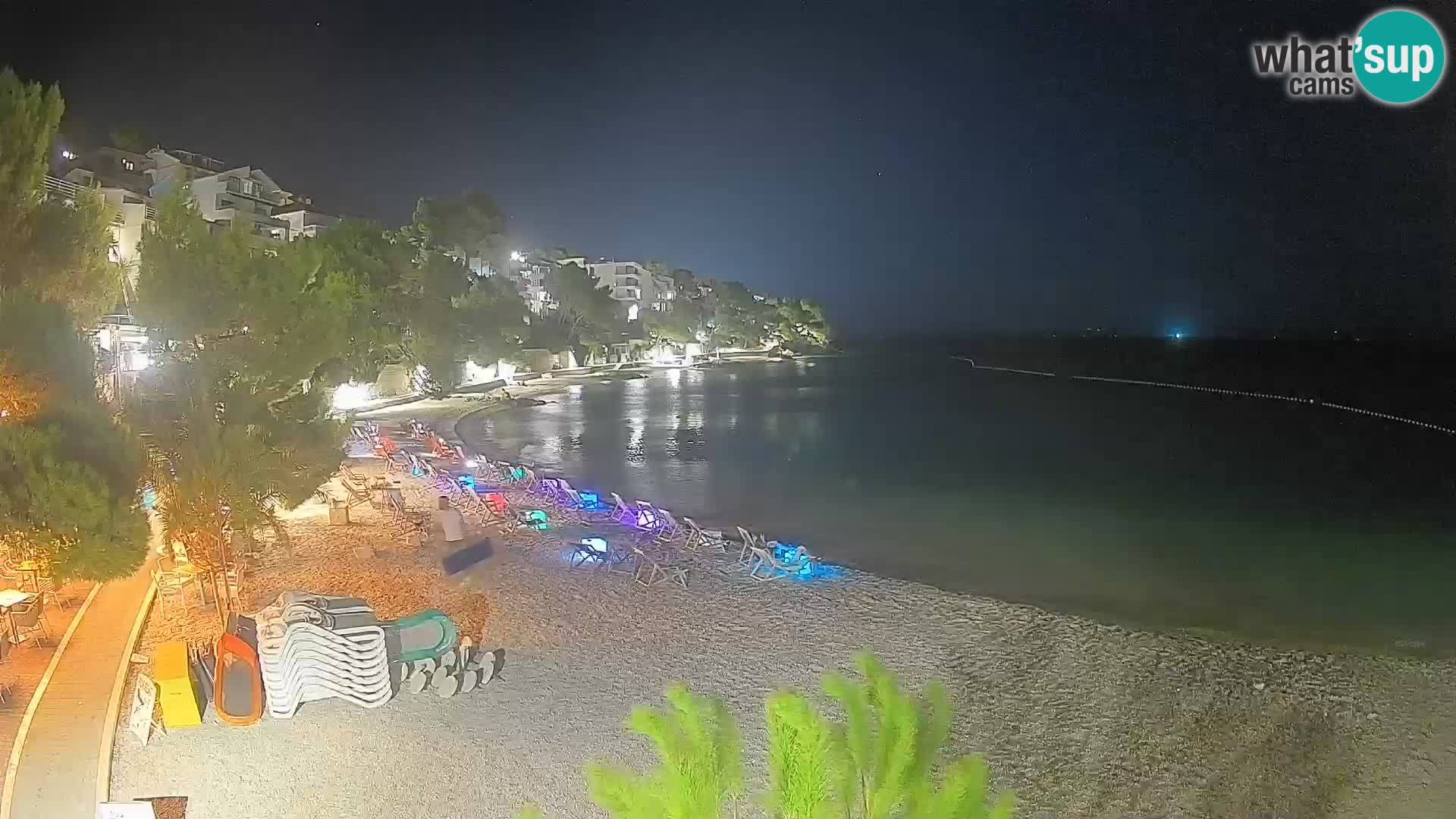 Webcam Spiaggia Lučica Brela – Vista live sulla costa adriatica