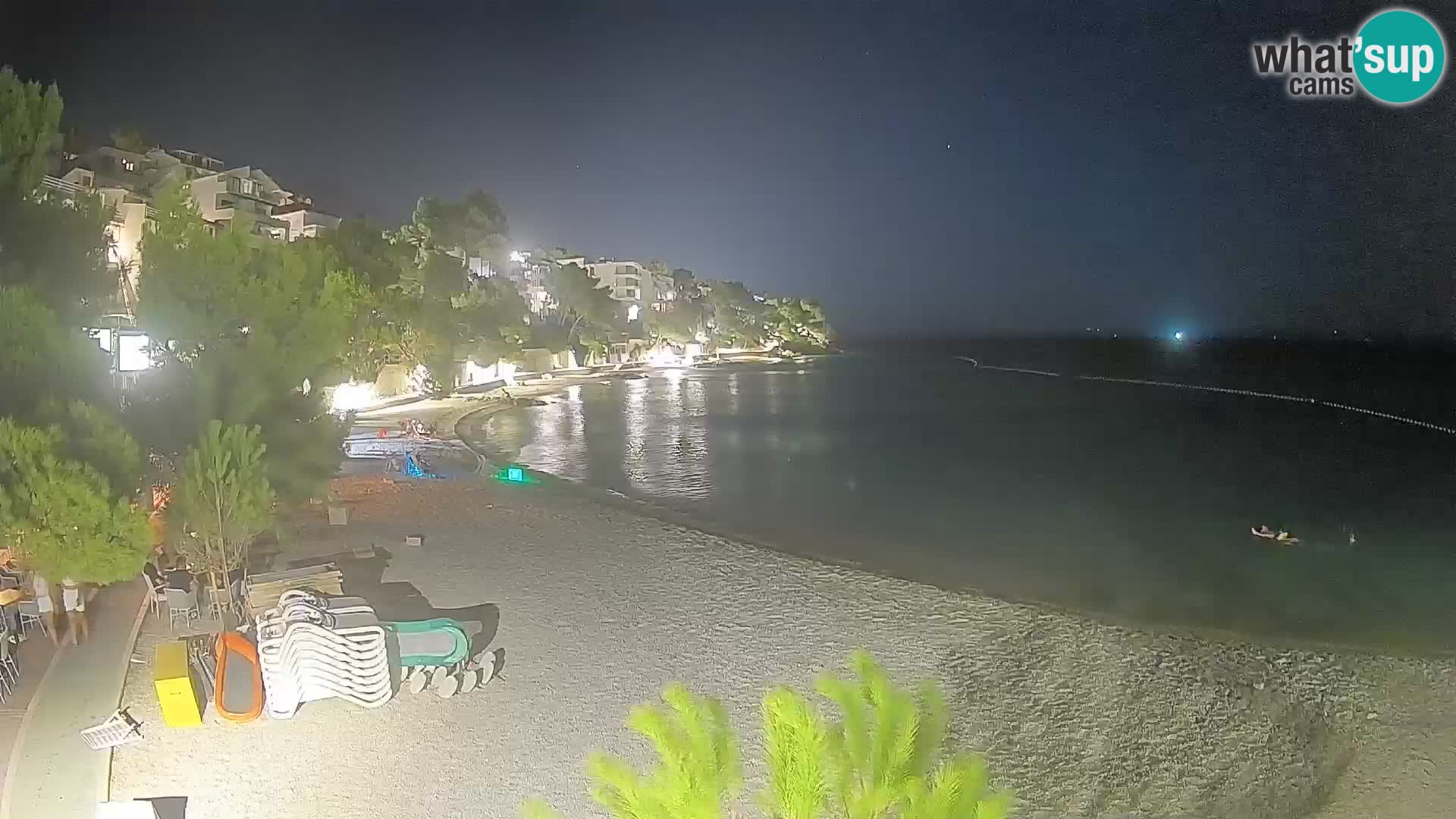 Webcam Spiaggia Lučica Brela – Vista live sulla costa adriatica