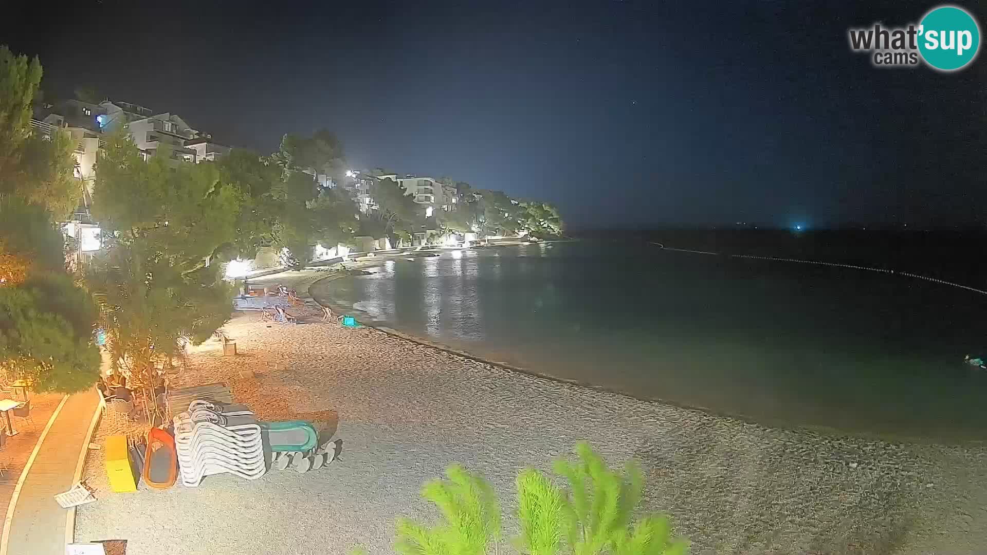 Spletna kamera Plaža Lučica Brela – Pogled v živo na Jadransko obalo