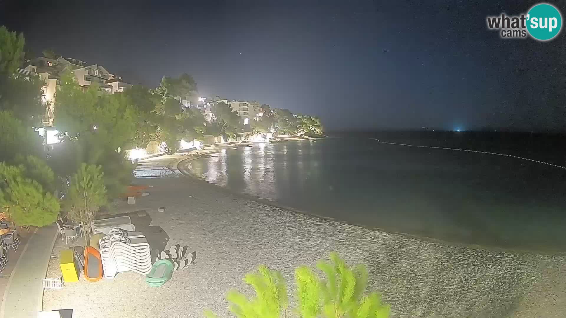Webcam Plage Lučica Brela – Vue en direct sur la côte adriatique