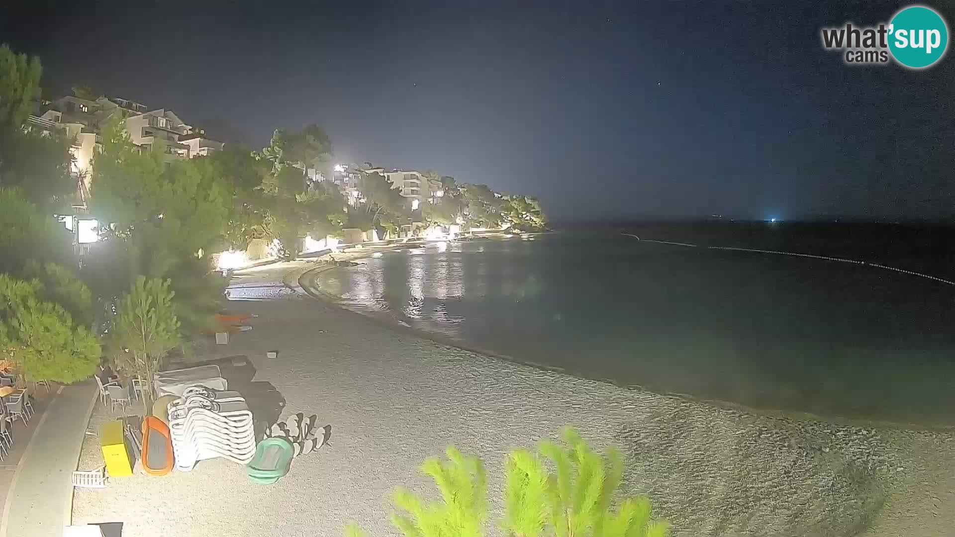 Webcam Plage Lučica Brela – Vue en direct sur la côte adriatique