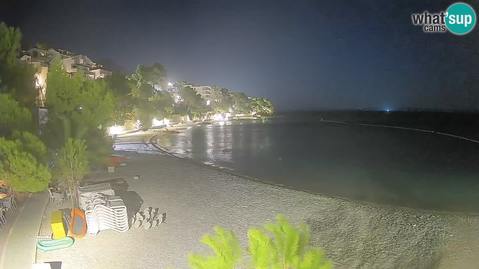 Webcam Plage Lučica Brela – Vue en direct sur la côte adriatique