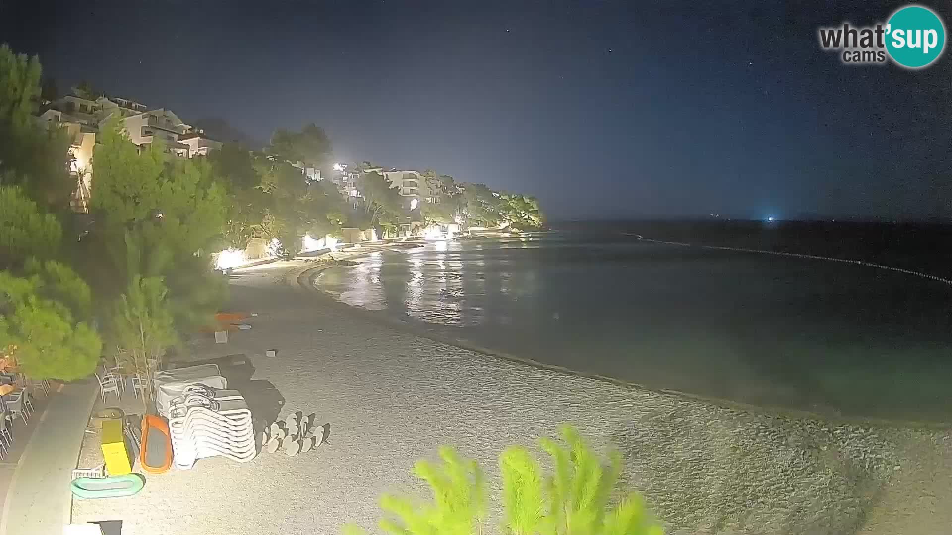 Webcam Spiaggia Lučica Brela – Vista live sulla costa adriatica