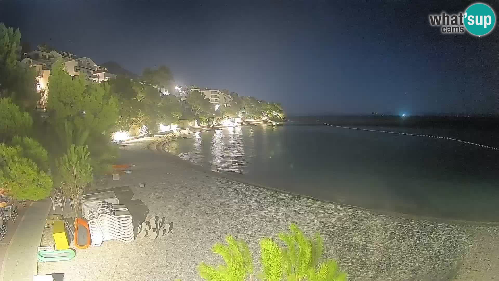 Webcam Spiaggia Lučica Brela – Vista live sulla costa adriatica