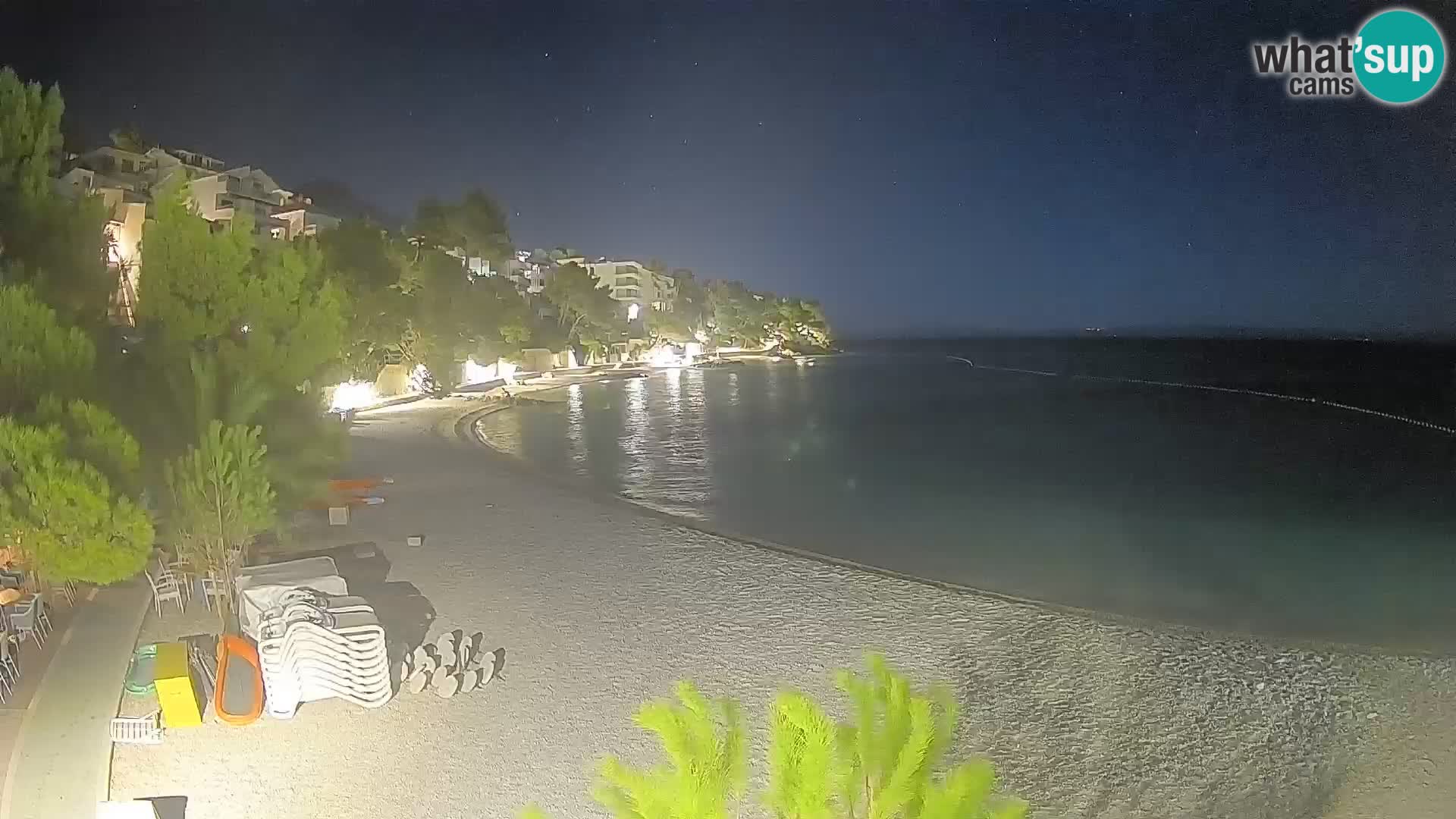 Webcam Spiaggia Lučica Brela – Vista live sulla costa adriatica