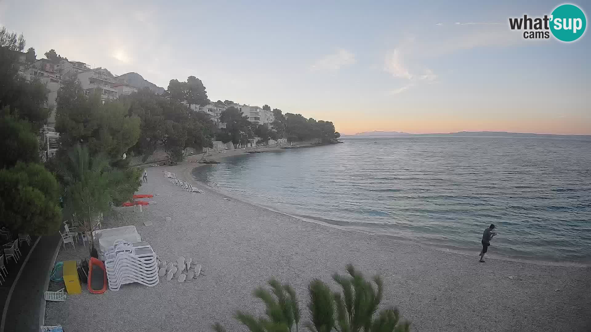 Webcam Spiaggia Lučica Brela – Vista live sulla costa adriatica