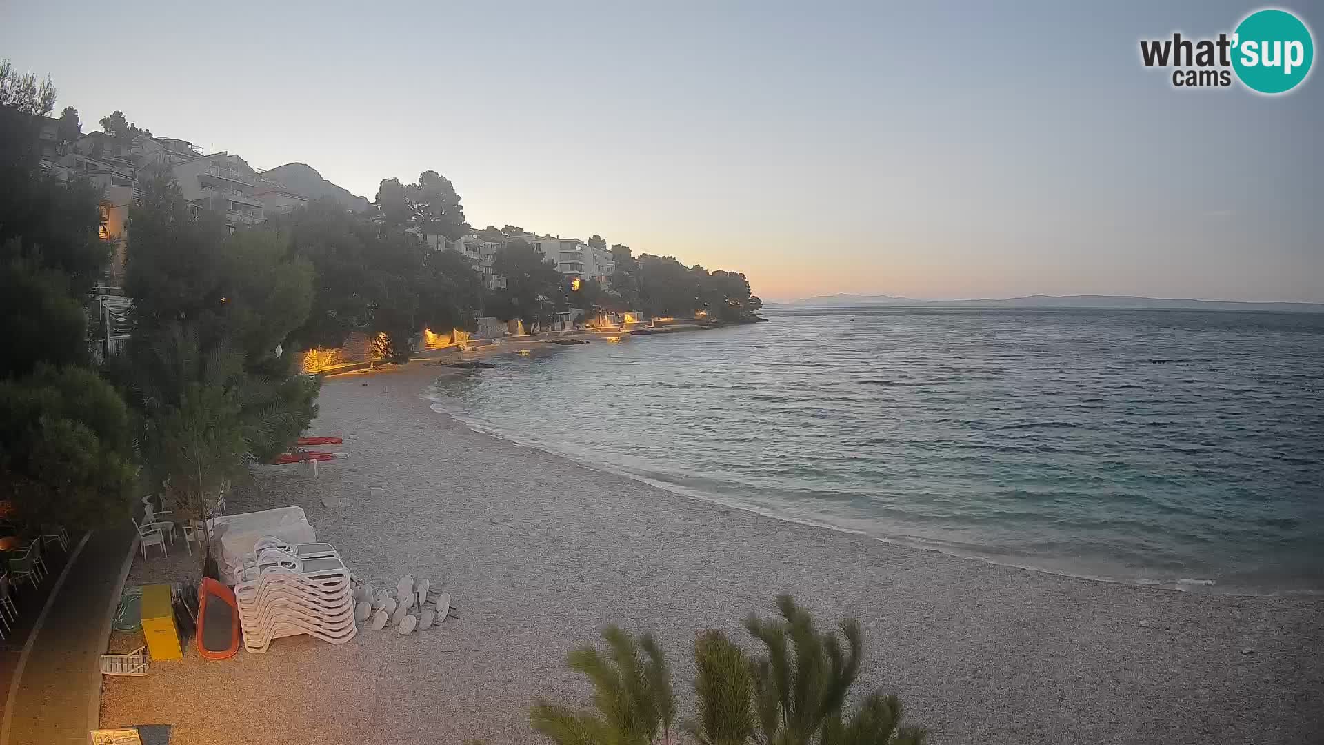 Webcam Spiaggia Lučica Brela – Vista live sulla costa adriatica