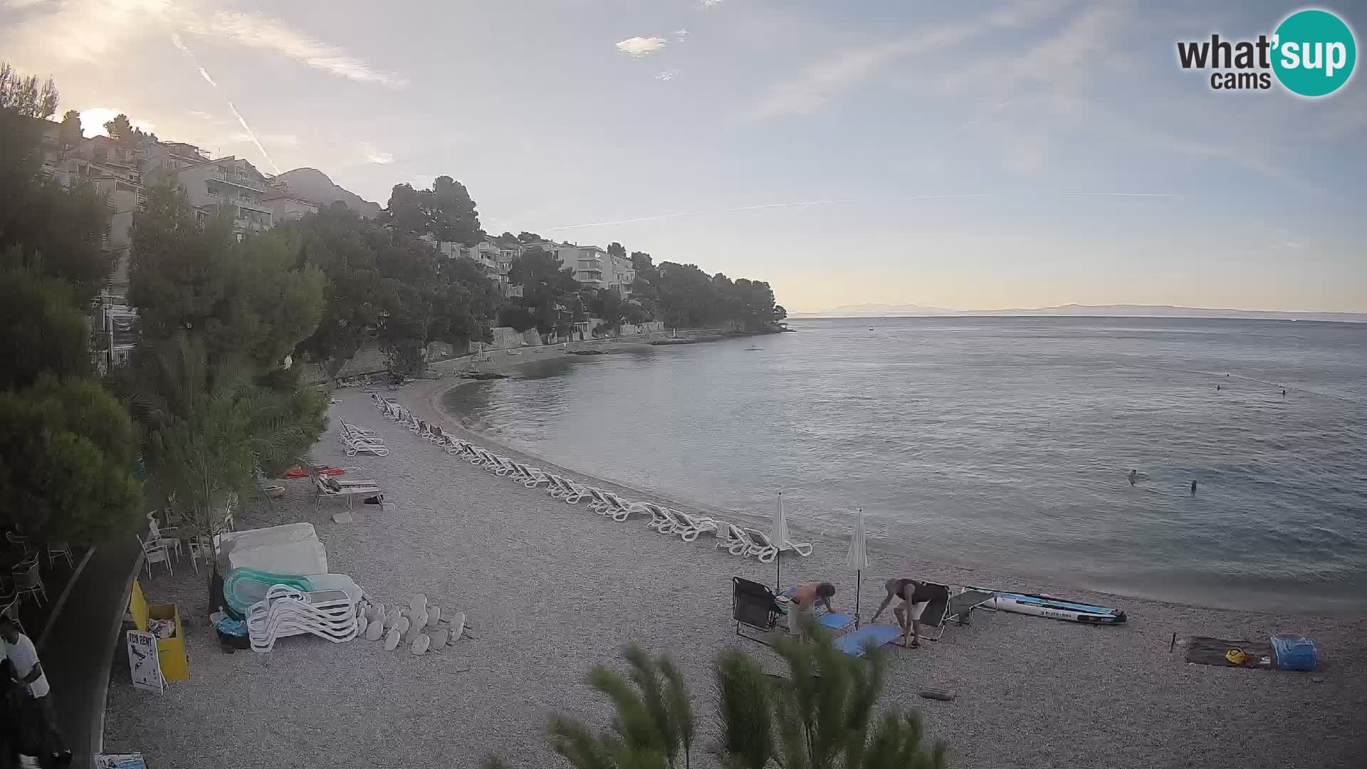 Webcam Plage Lučica Brela – Vue en direct sur la côte adriatique