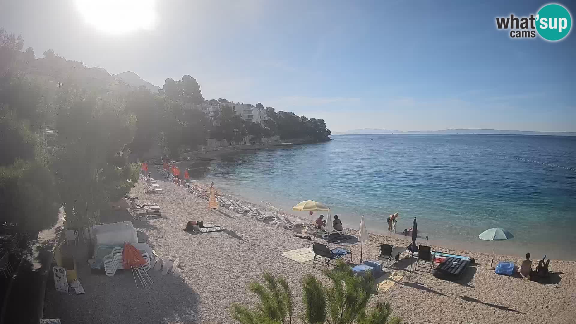 Webcam Spiaggia Lučica Brela – Vista live sulla costa adriatica
