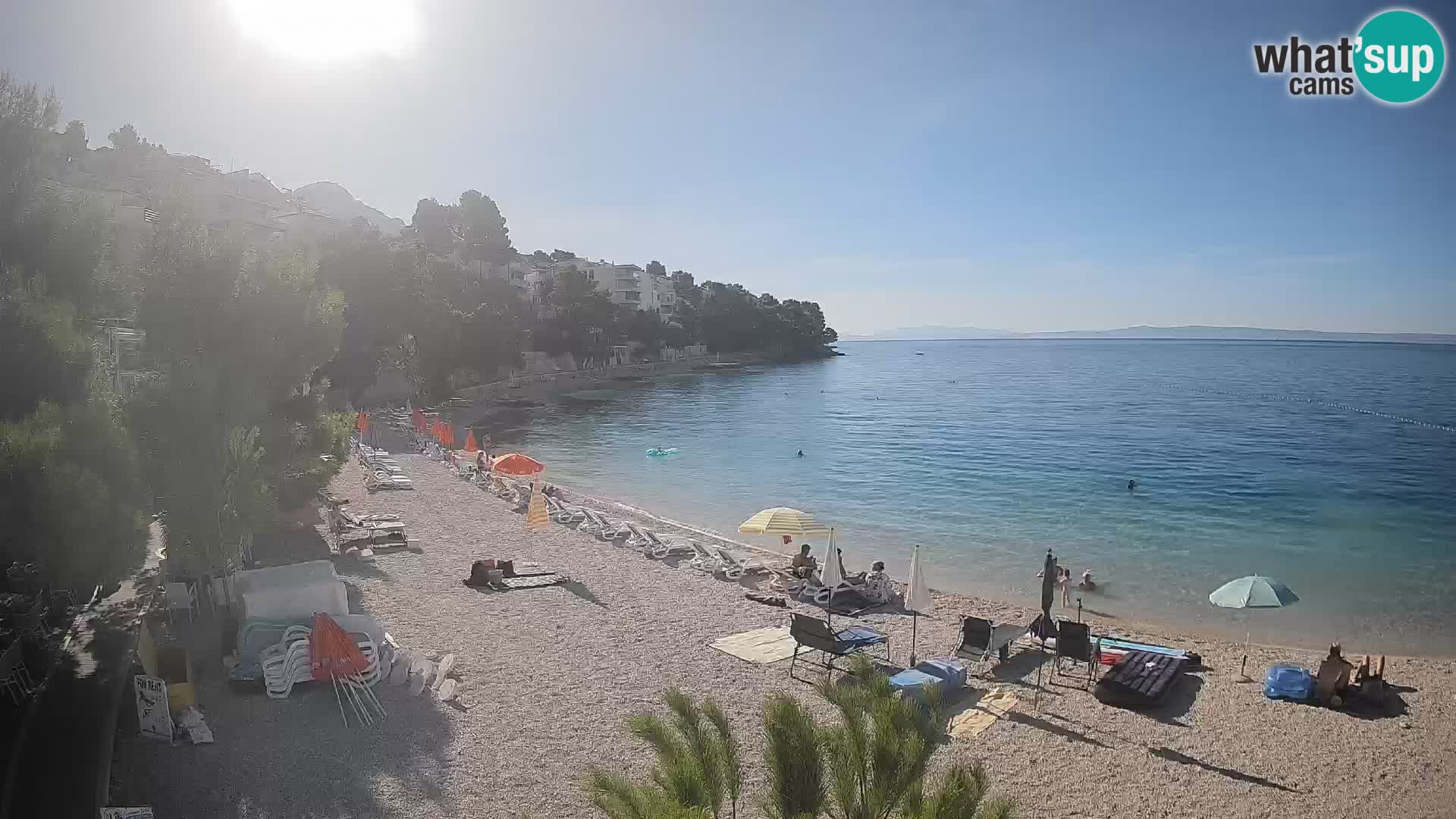 Webcam Playa Lučica Brela – Vista en directo de la costa adriática