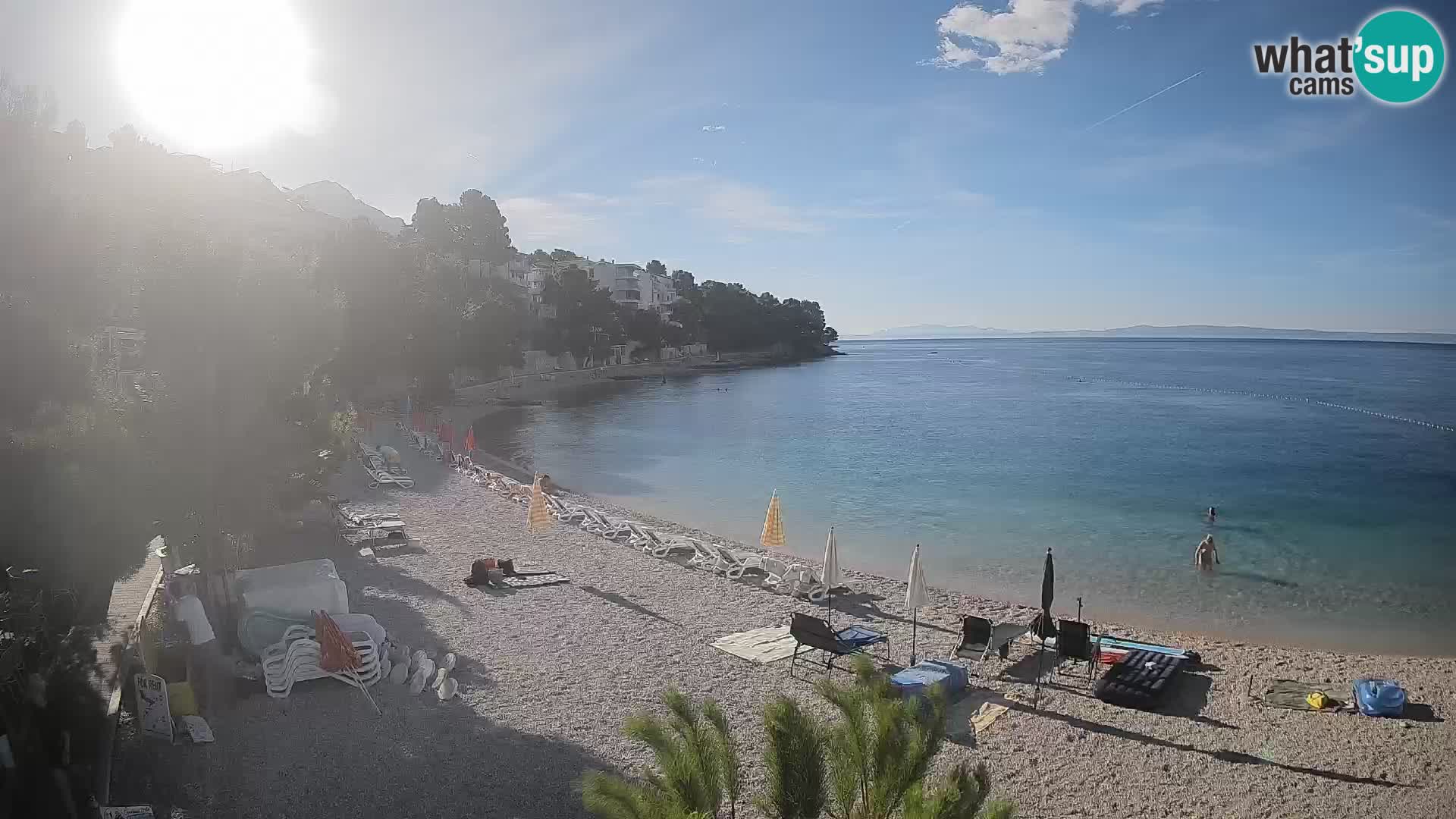 Webcam Spiaggia Lučica Brela – Vista live sulla costa adriatica