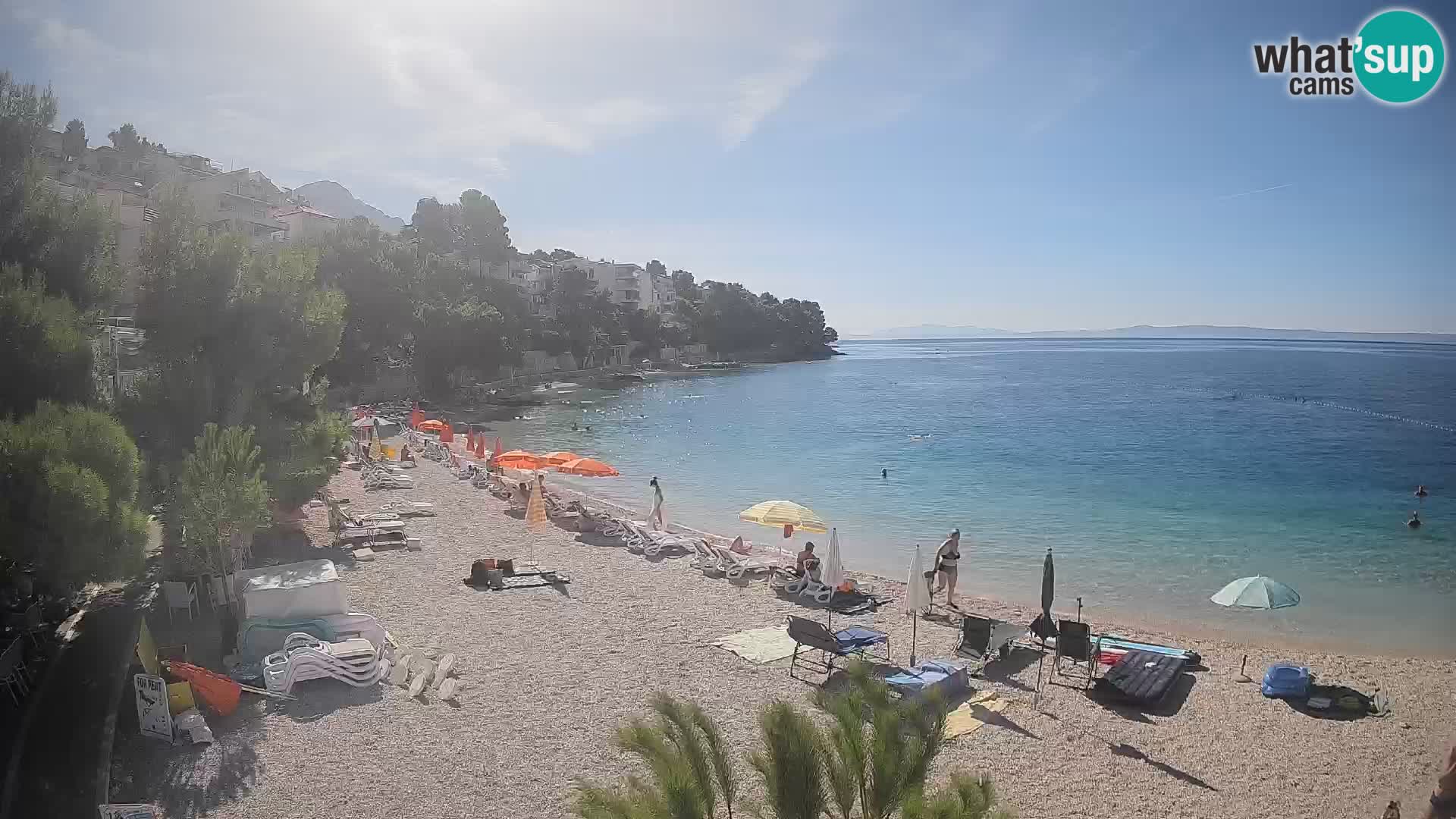 Webcam Spiaggia Lučica Brela – Vista live sulla costa adriatica