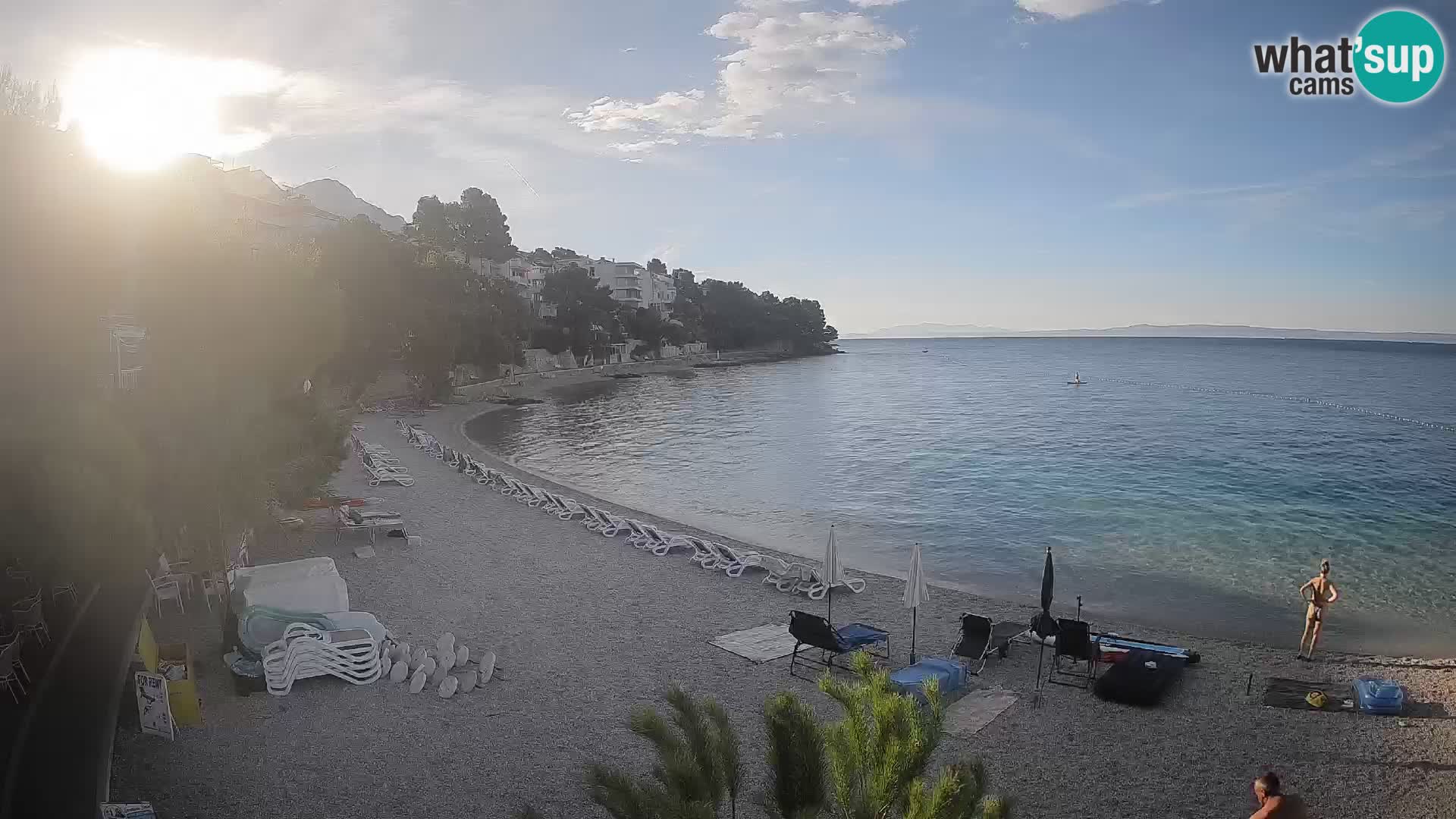 Webcam Spiaggia Lučica Brela – Vista live sulla costa adriatica