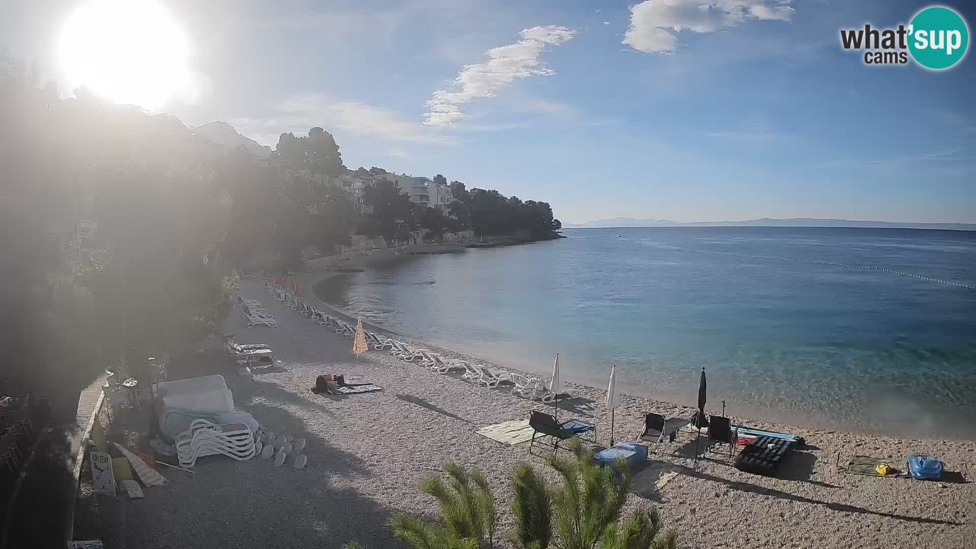 Webcam Playa Lučica Brela – Vista en directo de la costa adriática