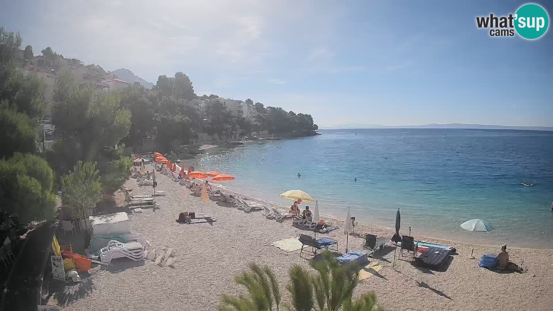 Webcam Spiaggia Lučica Brela – Vista live sulla costa adriatica
