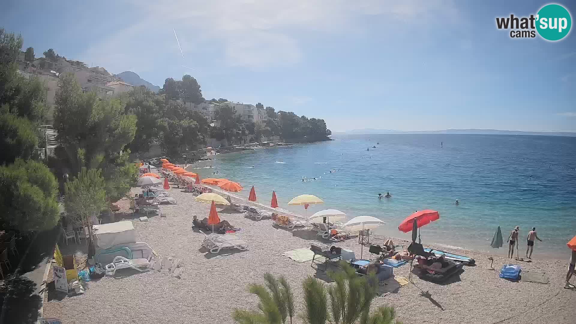 Webcam Spiaggia Lučica Brela – Vista live sulla costa adriatica