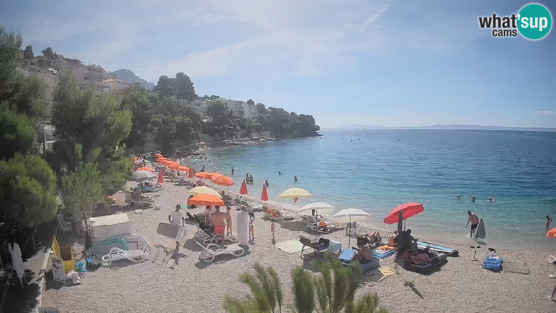 Webcam Spiaggia Lučica Brela – Vista live sulla costa adriatica