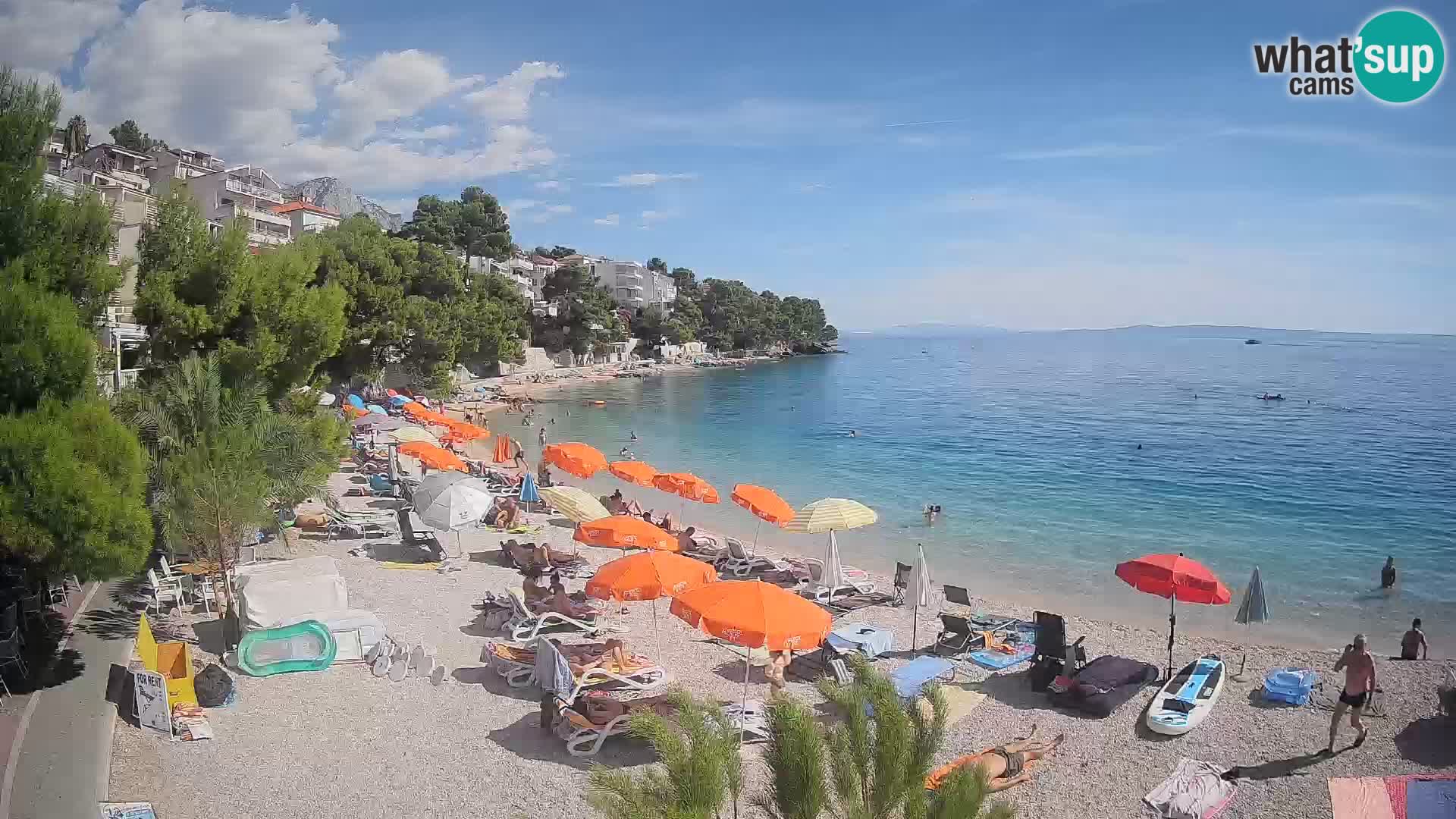 Webcam Lučica Beach Brela – Live View from the Adriatic Coast