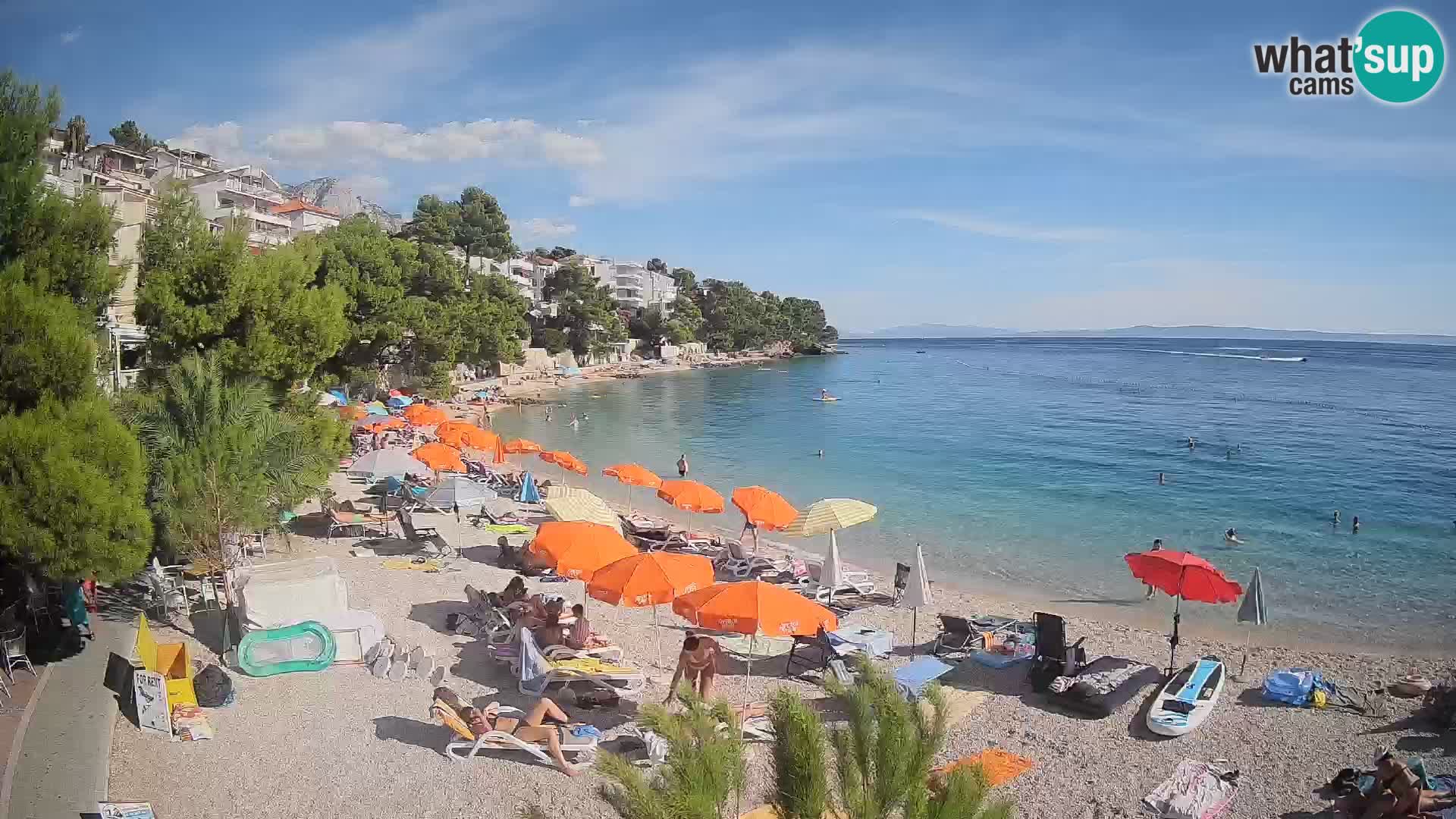 Webcam Lučica Beach Brela – Live View from the Adriatic Coast